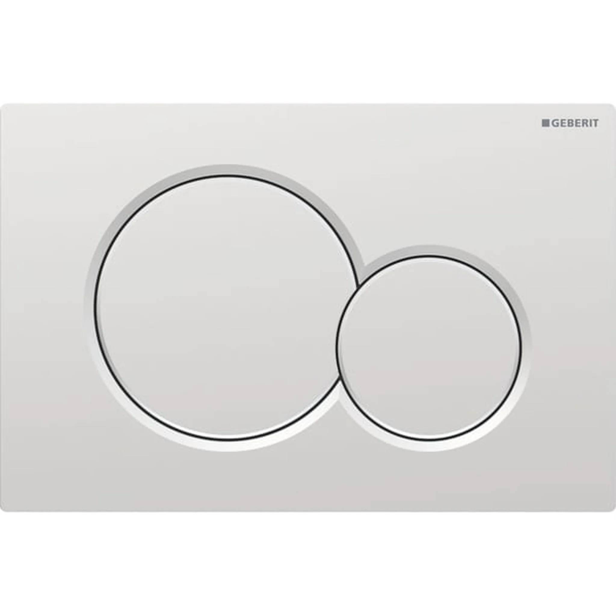 Geberit Betätigungsplatte Sigma01, 2-Mengen mattchrom-lackiert/glanzchrom, round, 1 Stk.