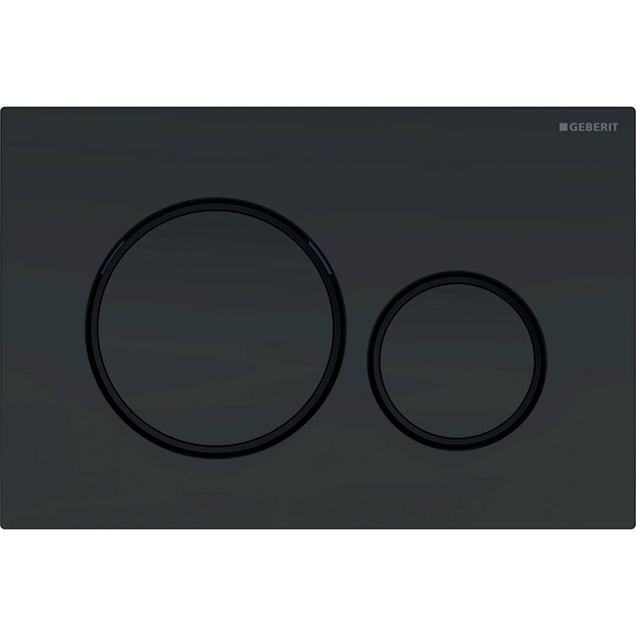 Geberit Betätigungsplatte Sigma20 2-Mengen Kunststoff, mattschwarz, round, 1 Stk.