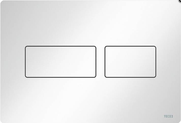 TECEsolid WC-Betätigungsplatte für Zweimengentechnik weiß glänzend