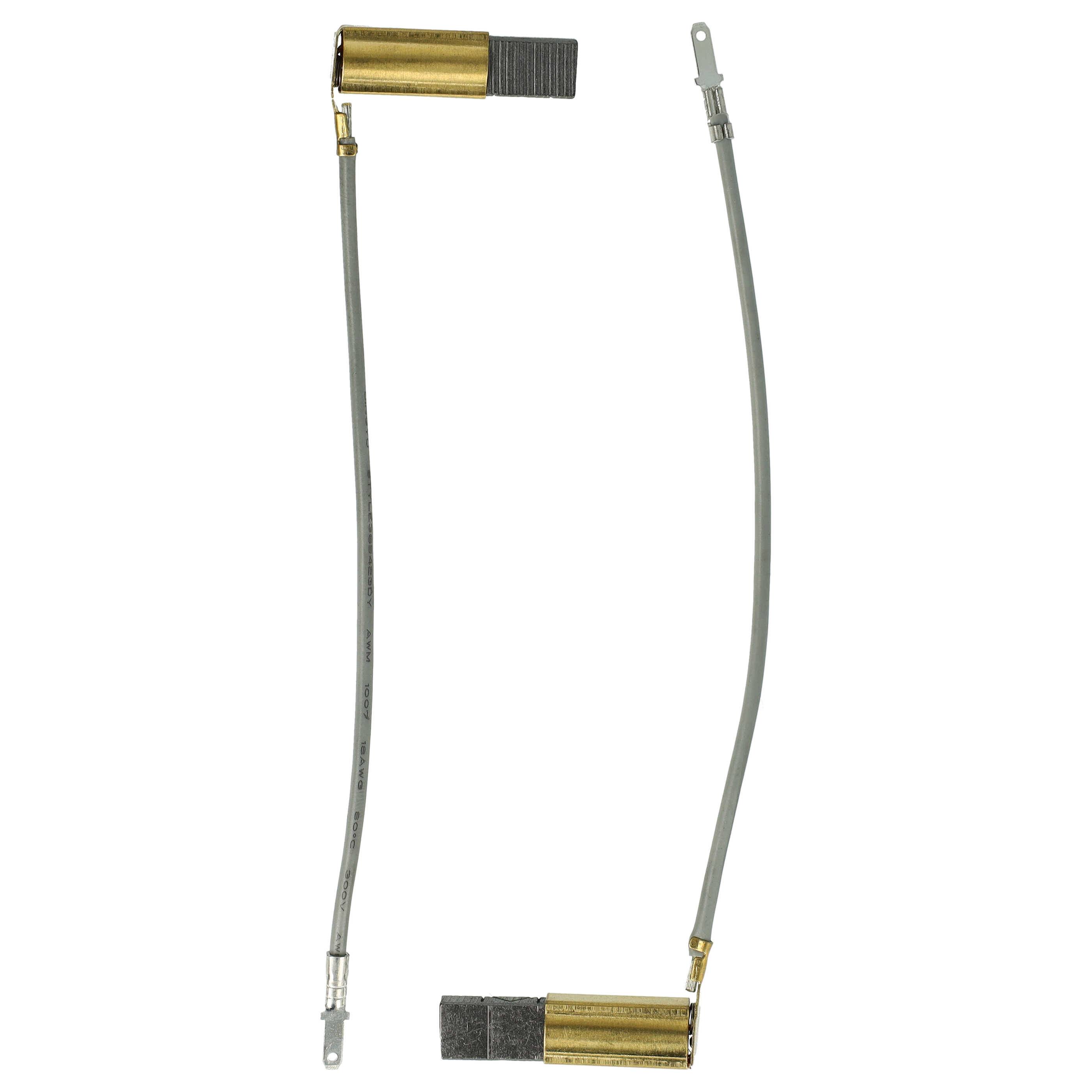 vhbw 2x Kohlebürste 20,3 x 7,7 x 8,8 mm kompatibel mit Renotool Eibenstock 0650R000 Elektrowerkzeug, Polierer, Schleifer + Feder