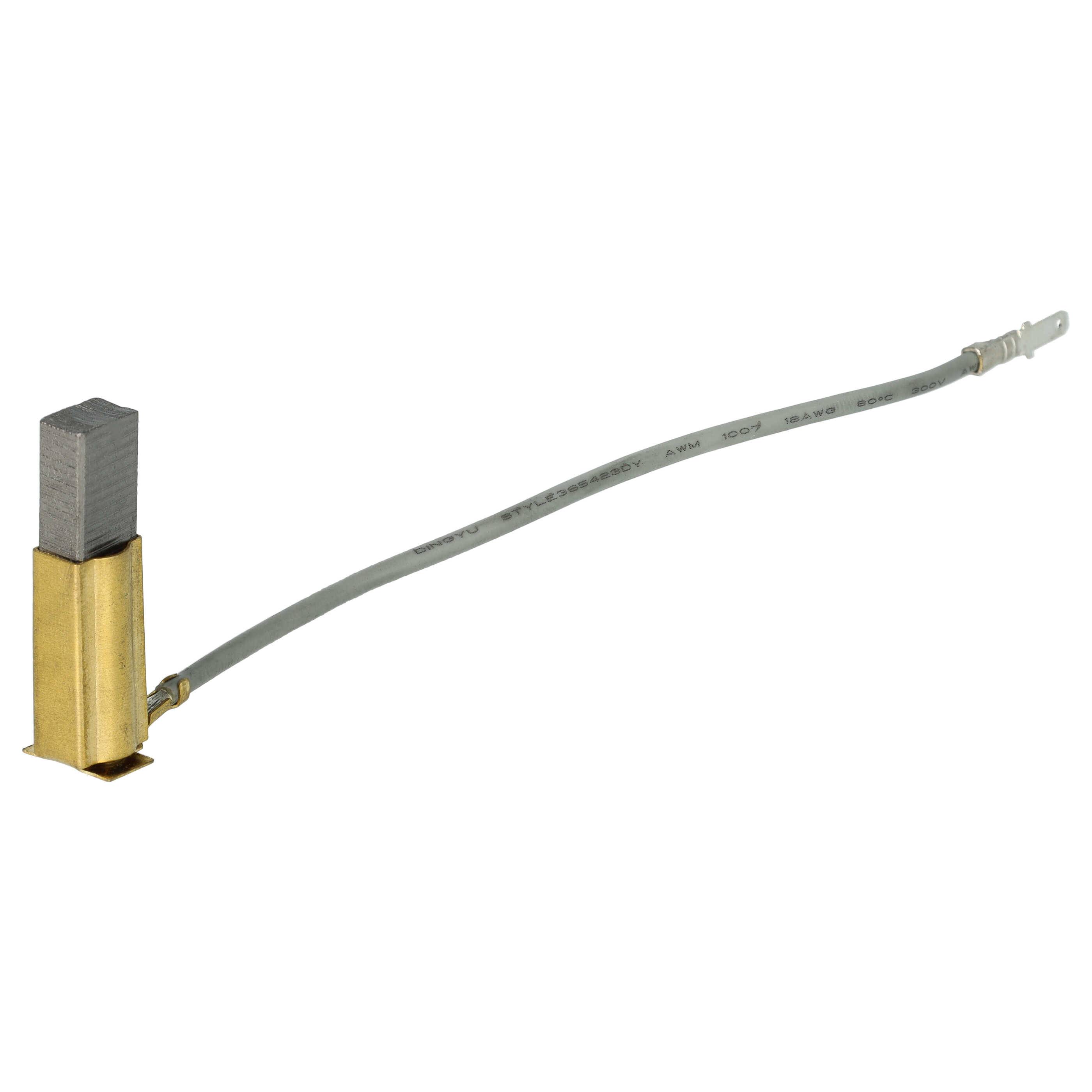 vhbw 2x Kohlebürste 20,3 x 7,7 x 8,8 mm kompatibel mit Eibenstock EWS 225, 400 Elektrowerkzeug, Polierer, Schleifer + Feder