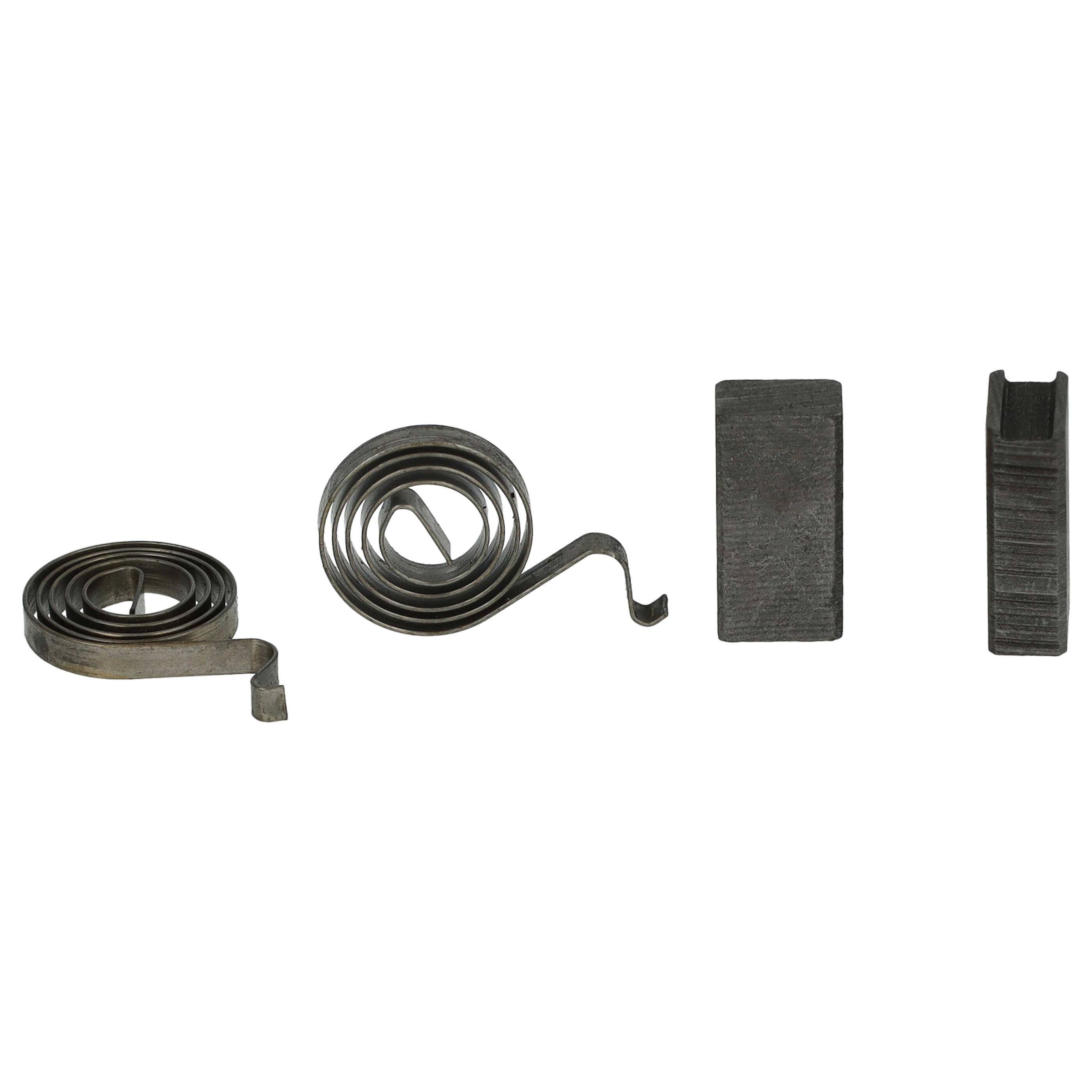 vhbw 2x Kohlebürste 16 x 7,9 x 4,9 mm kompatibel mit Menzer 139401 TBS 225 AV - UK 230V Elektrowerkzeug, Schleifer + Feder
