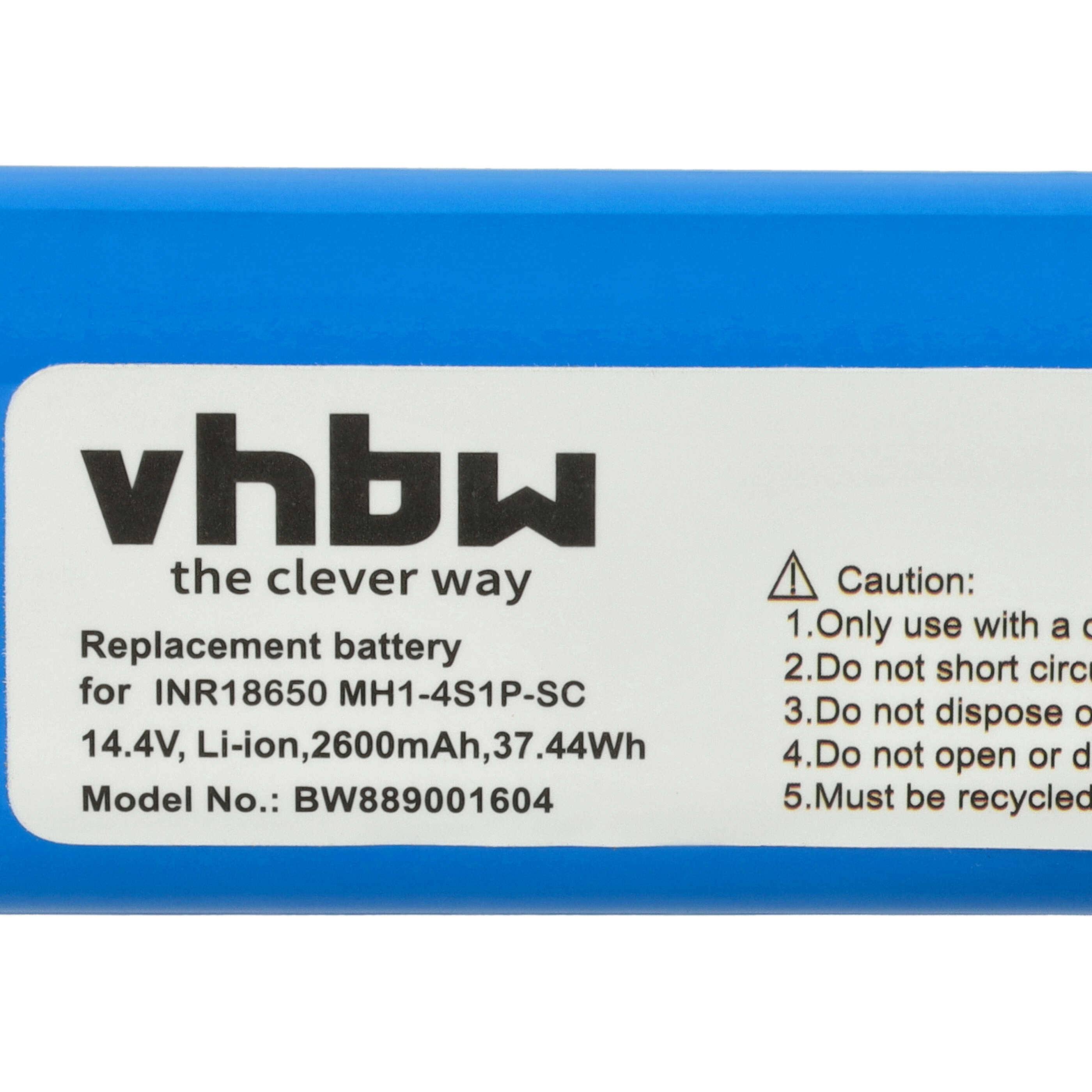 vhbw Akku kompatibel mit Haier JX37 Sweeper | Staubsauger (2600 mAh, 14,4 V, Li-Ion)
