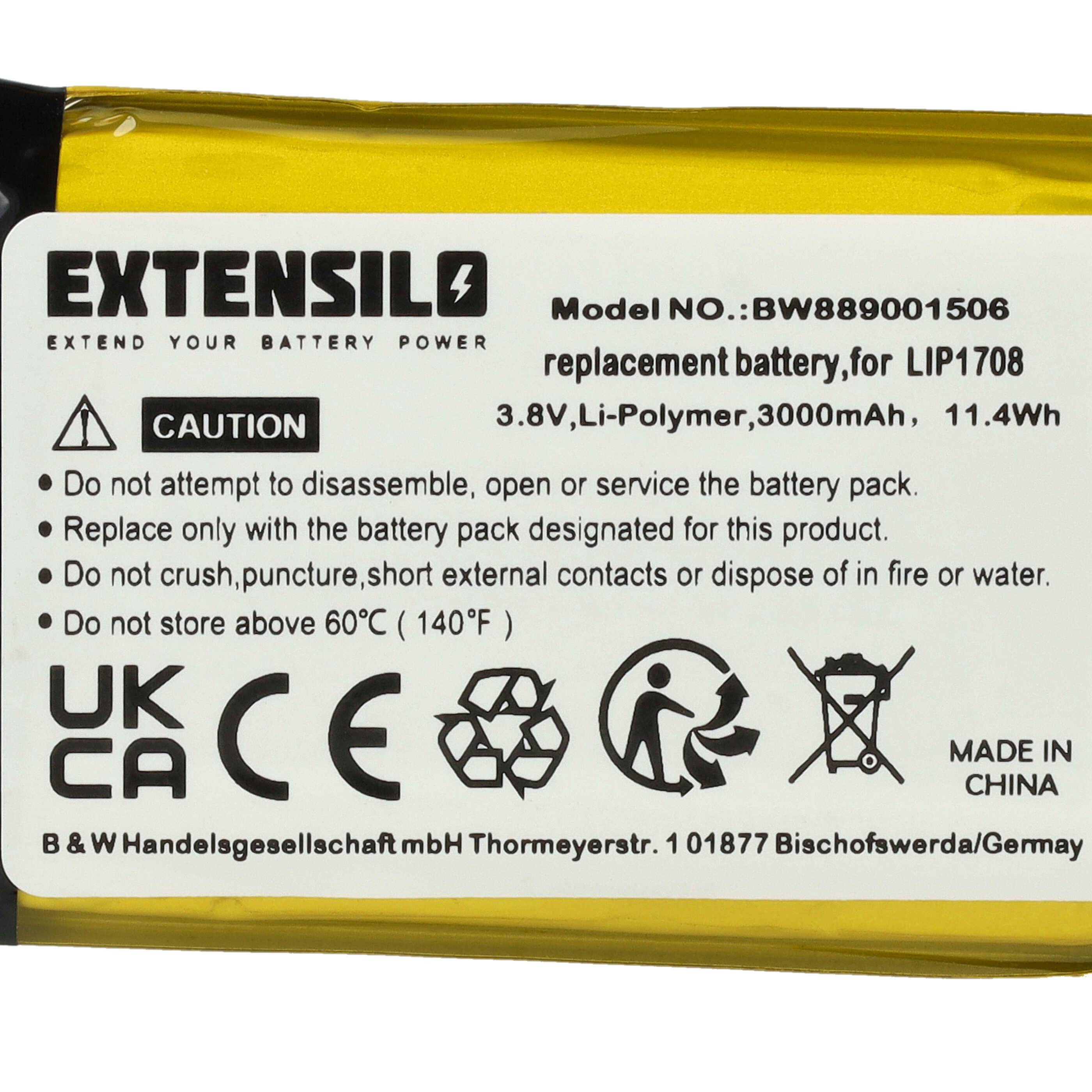 vhbw Akku kompatibel mit Sony Playstation 5 DualSense CFI-ZCT1W, DualSense, CFI-1015A Spielekonsole (3600 mAh, 3,8 V, Li-Polymer)