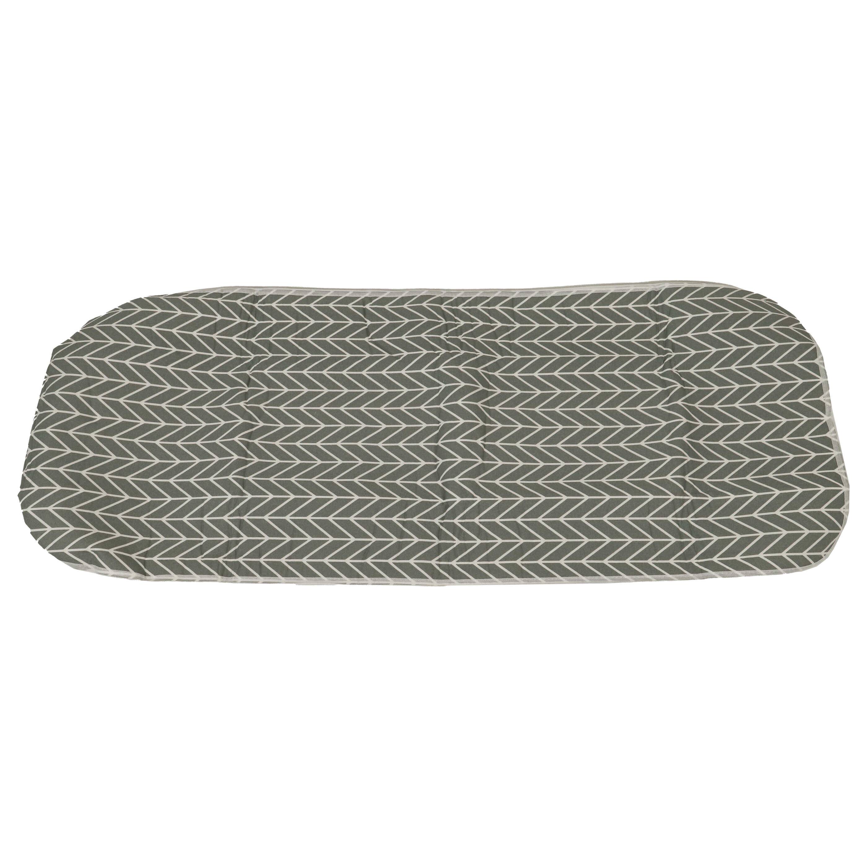 vhbw Bügeltischbezug kompatibel mit Leifheit AirBoard M-Serie Bügelbrett, Bügeltisch - Bügelbrettbezug Grau Weiß