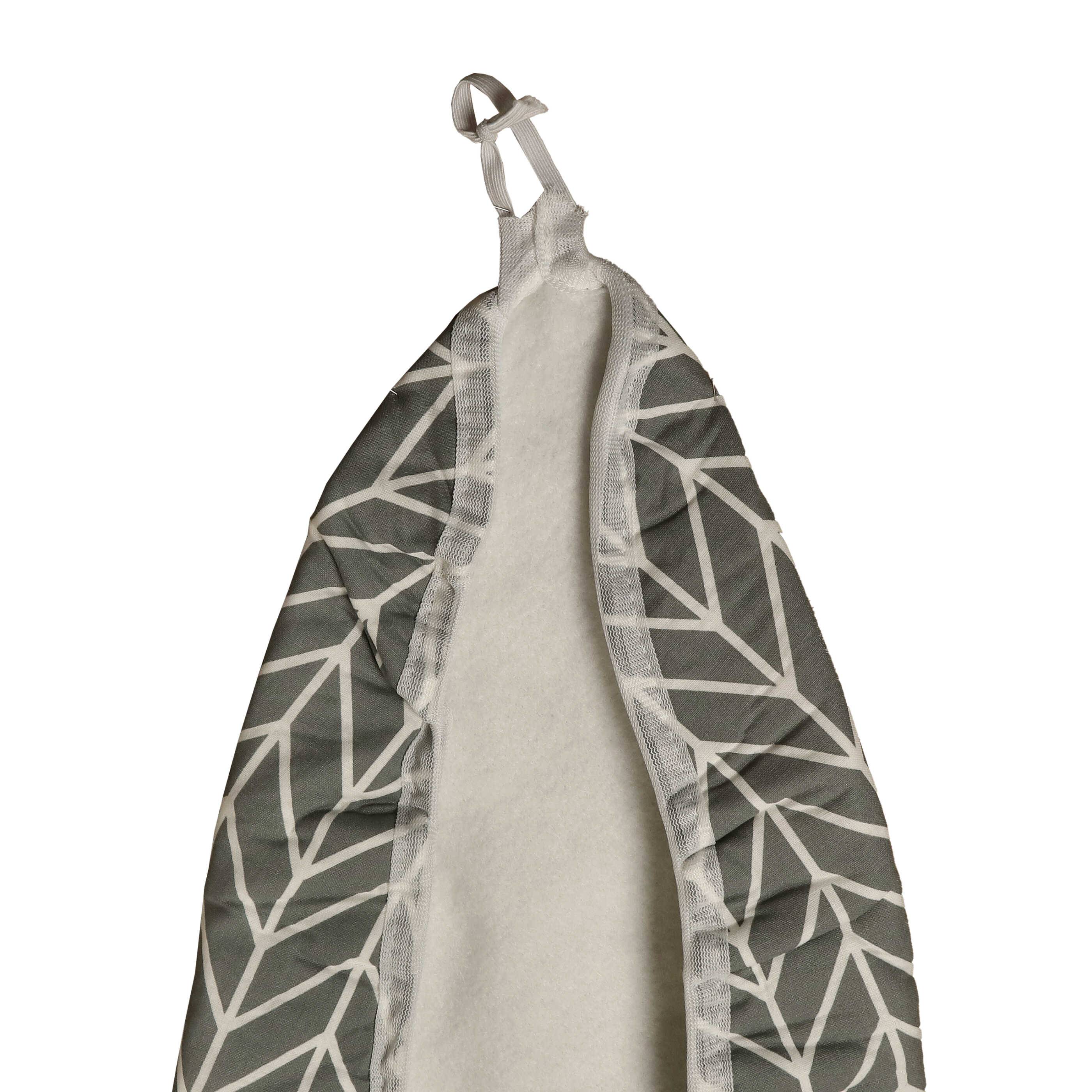 vhbw Bügeltischbezug kompatibel mit Leifheit AirActive M Bügelbrett, Bügeltisch - Bügelbrettbezug Grau Weiß