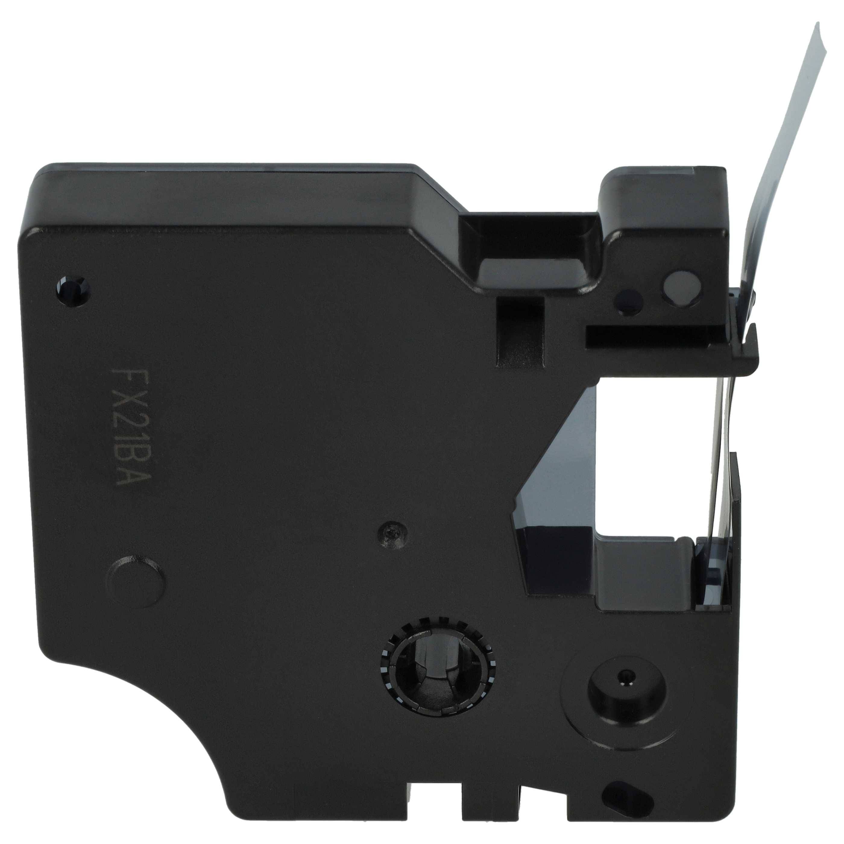 vhbw Schriftband-Kassette kompatibel mit Dymo LabelWriter Duo 400, Duo, Duo 450 Etiketten-Drucker 7m x 9mm Schwarz auf Silber