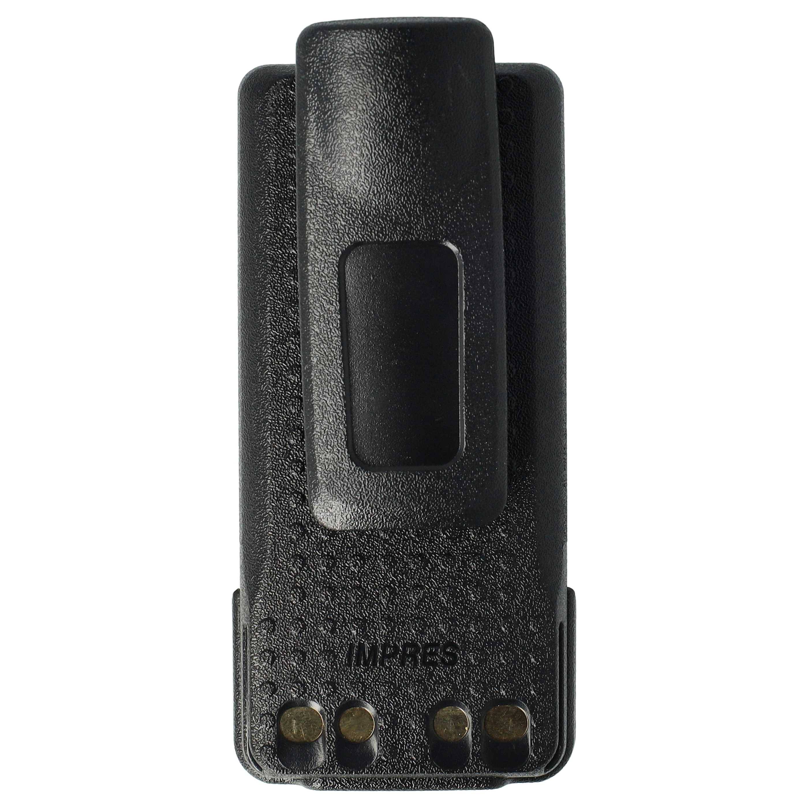vhbw Akku kompatibel mit Motorola XIR P6620, XIR P6600, DP4801e, DP4801 Funkgerät, Walkie Talkie (3000 mAh, 7,2 V, Li-Ion) + Gürtelclip