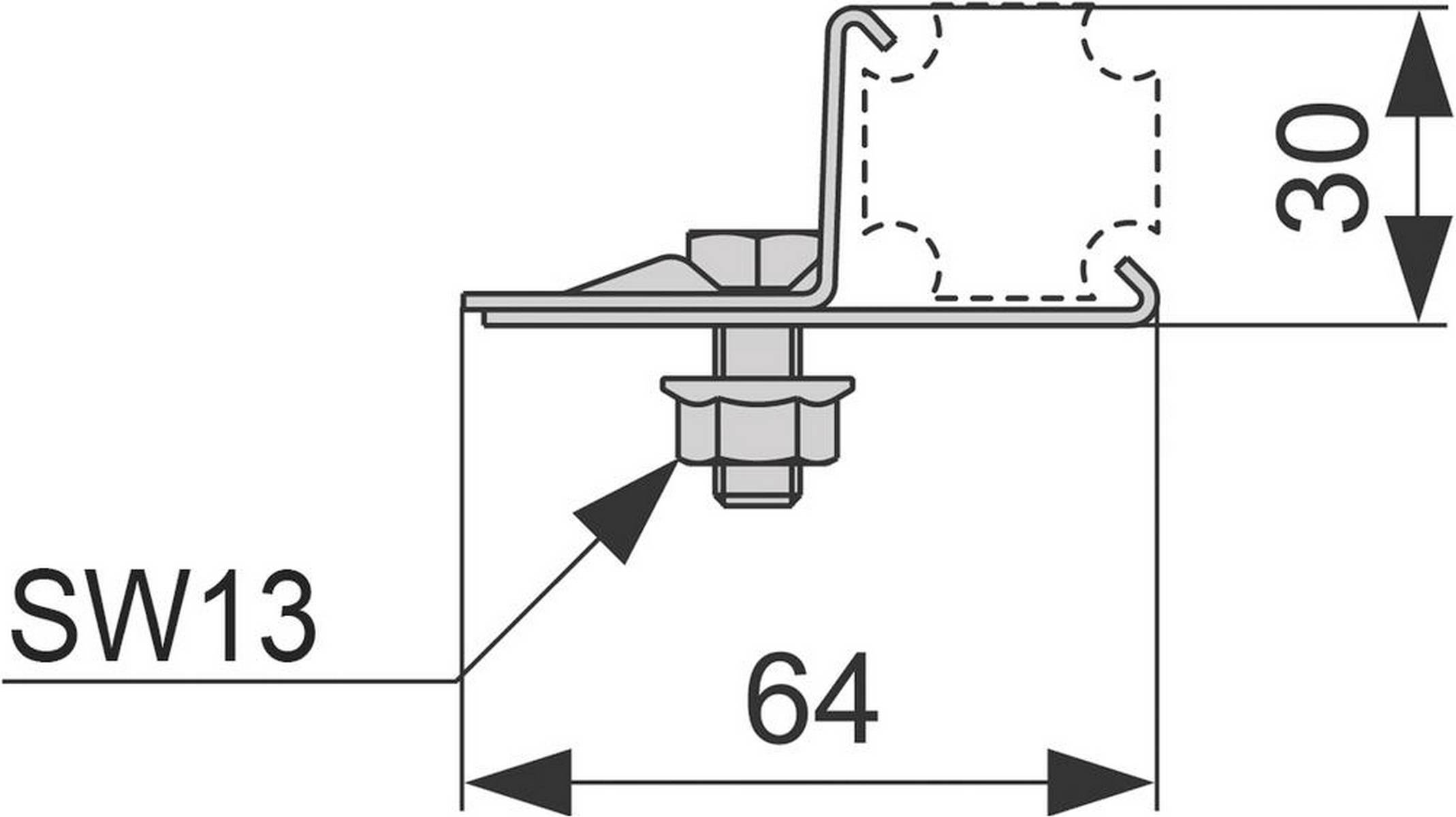 TECE profil Multiklemme Stahl verzinkt