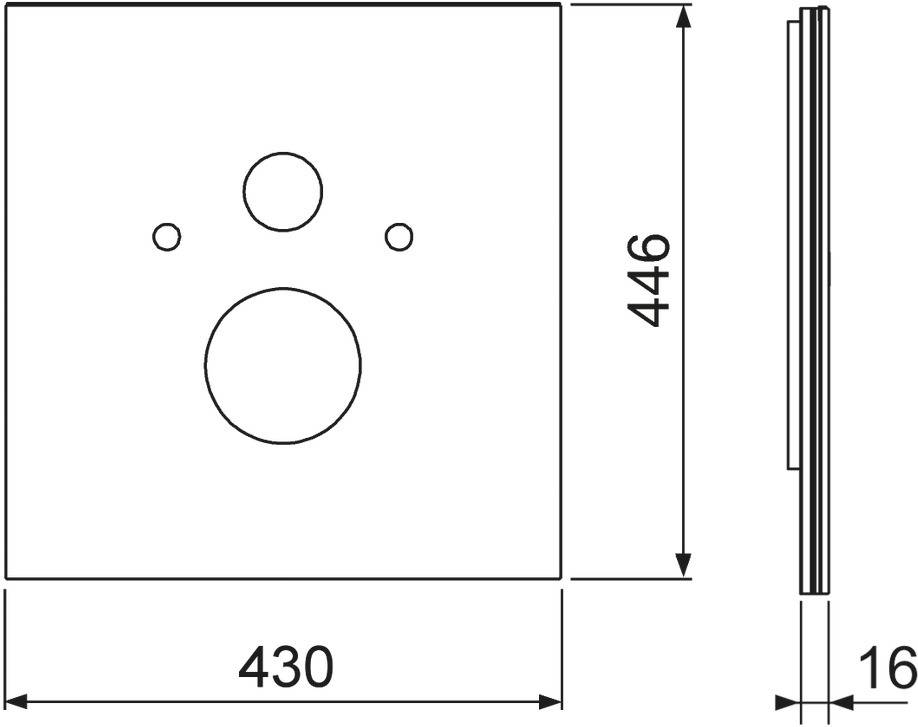 TECE WC-Glasplatte lux für Standard WC, Glas weiß