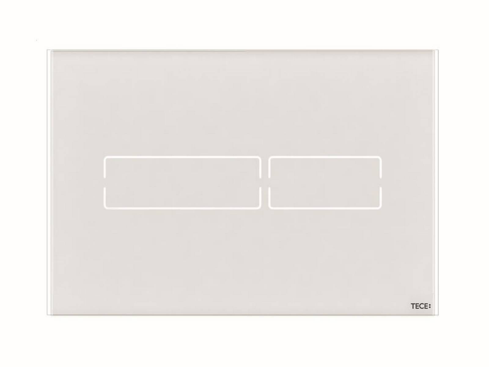 TECElux Mini WC-Betätigungsplatte mit Touch-Elektronik Glas weiß