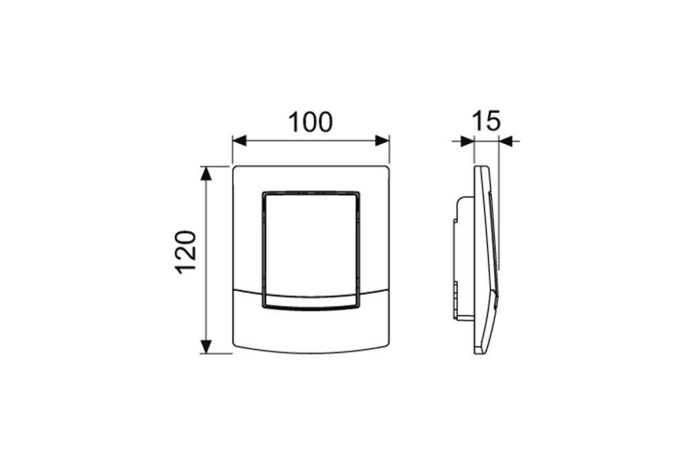 TECEambia Betätigungsplatte Urinal inklusive Kartusche chrom glänzend