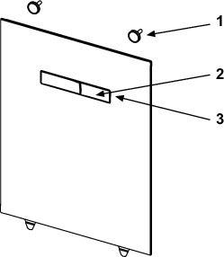 TECE WC-Betätigungsplatte lux manuell, Glas weiß, Tasten weiß