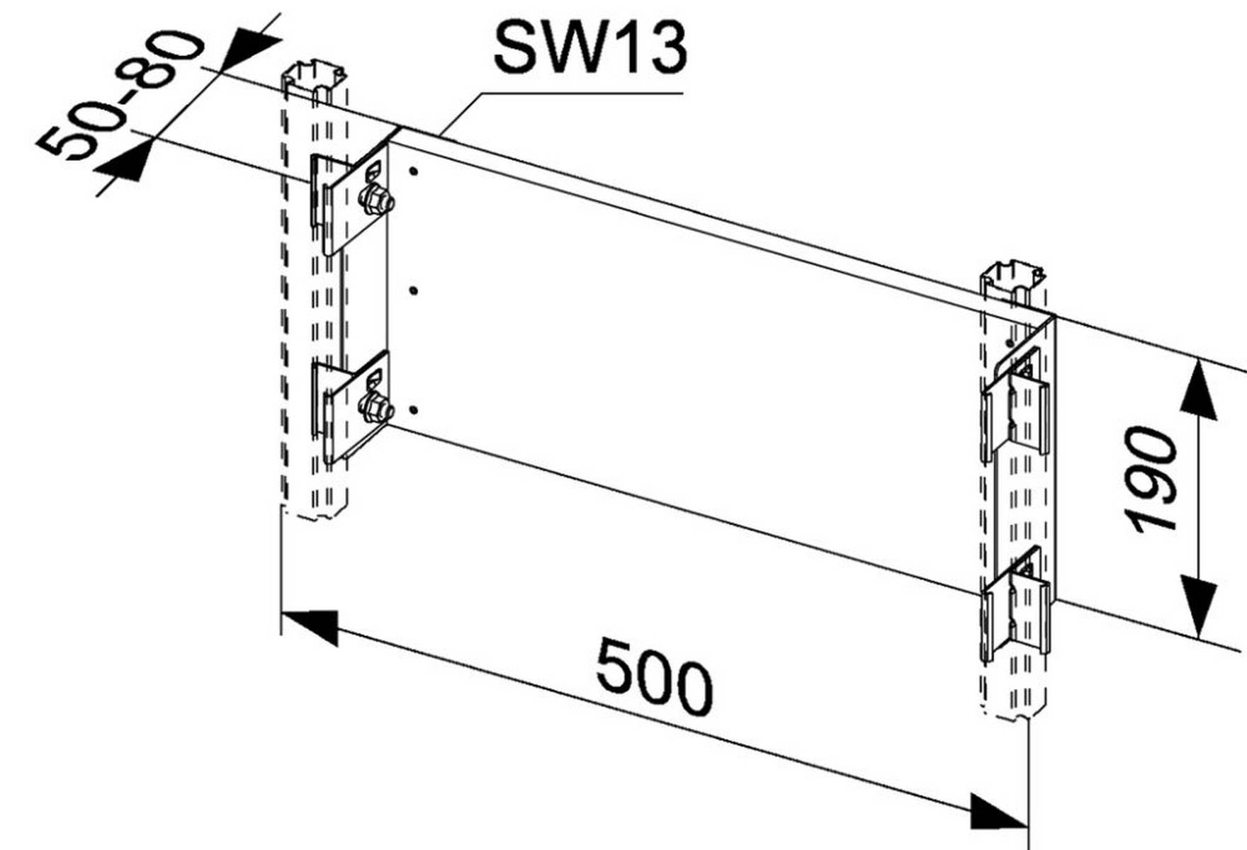 TECE profil Befestigungsplatte für UP-Armaturen