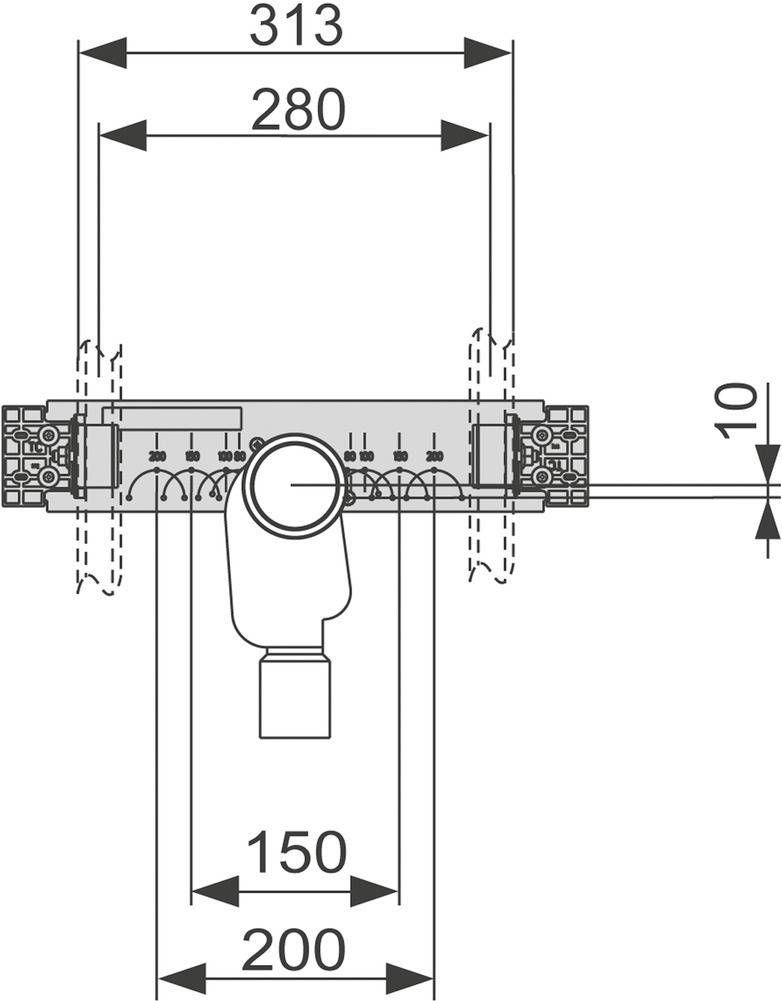 TECE profil Anschlusseinheitfür Waschtisch, mit UP-Geruchsverschluss