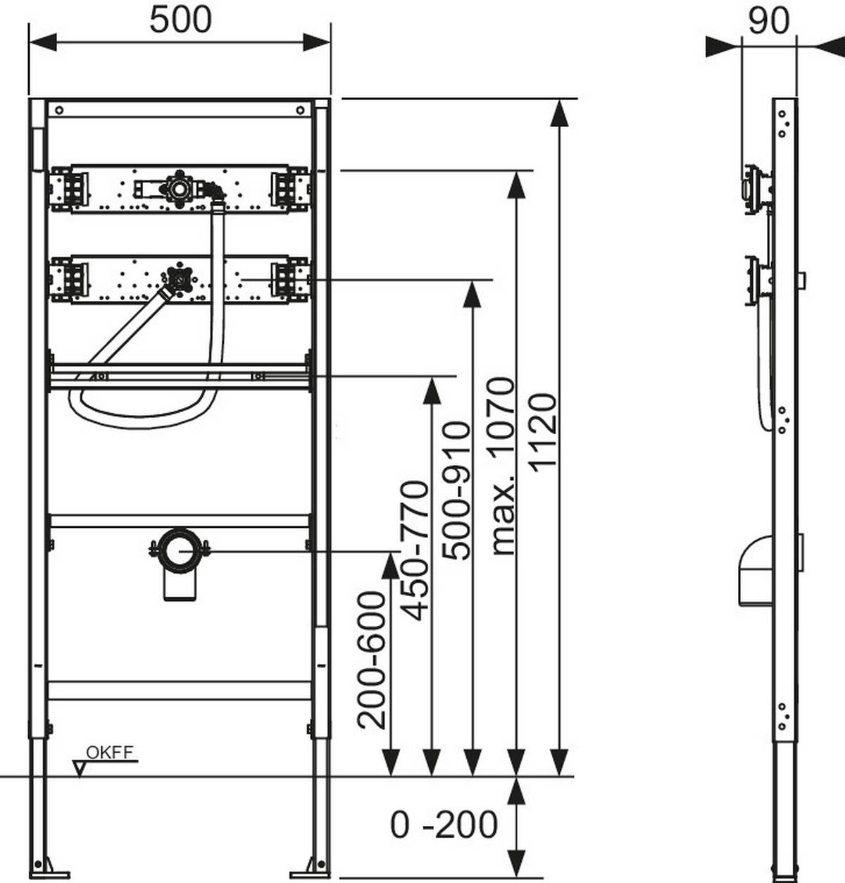 TECEbase-Urinal-Set bestehend aus Urinalmodul inkl. Wandbefestigung