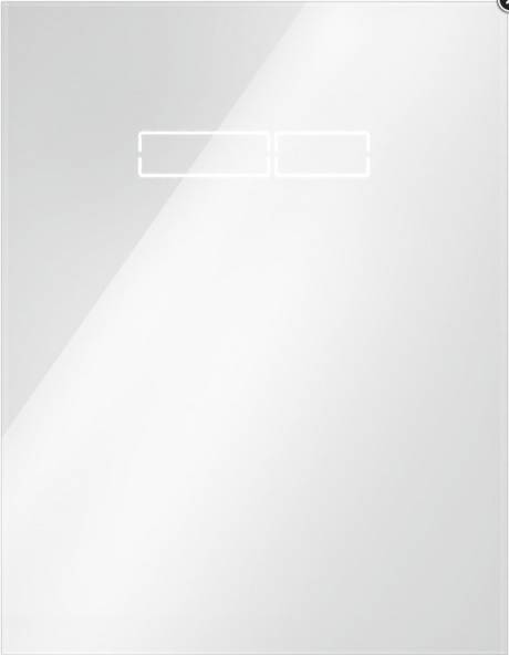 TECElux WC-Betätigungsplatte mit sen-Touch Elektronik Glas weiß