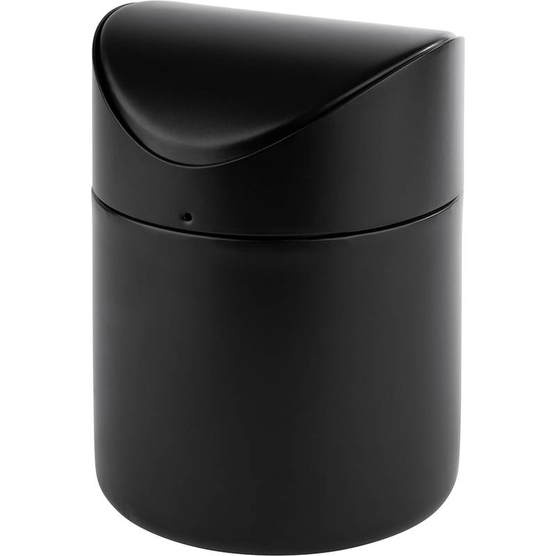 APS Tisch-Abfallbehälter SNAP, aus Edelstahl, schwarz matt