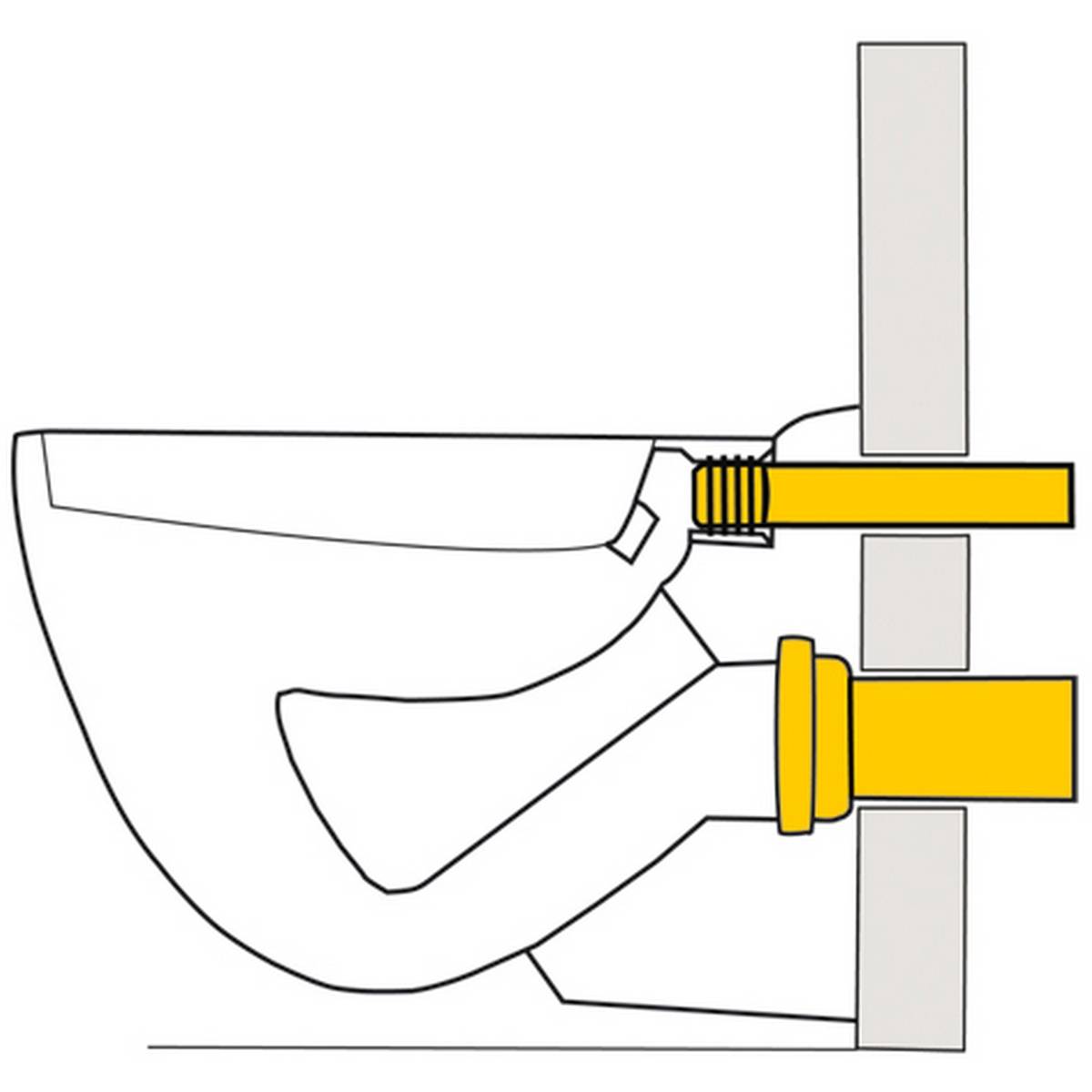 Haas Wand-WC-Anschlussgarnituren - 180 mm lang - mit Lippendichtung DN 90/110