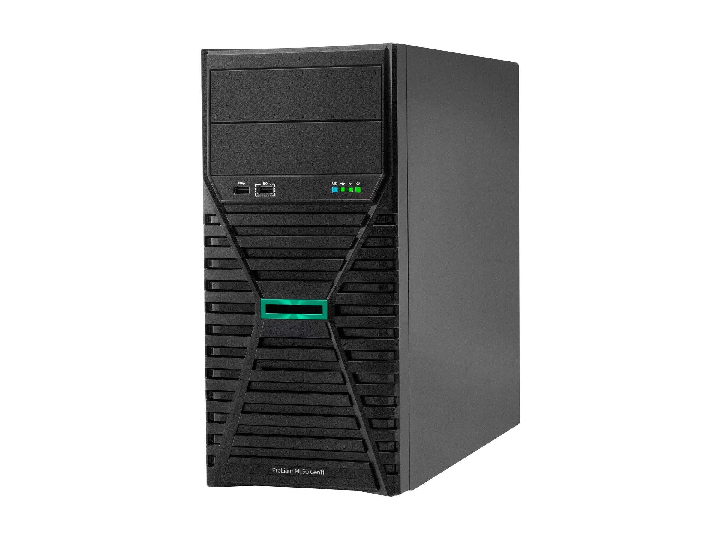 HPE ProLiant ML30 Gen11 - Server - Tower - 4U - 1-Weg - 1 x Xeon E-2414 / 2.6 GHz - RAM 32 GB - SATA - nicht Hot-Swap-fä