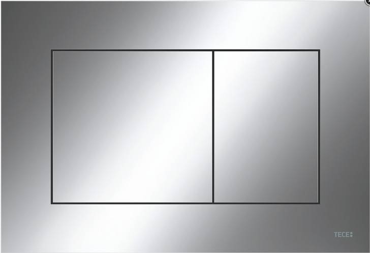 TECEnow WC-Betätigungsplatte für Zweimengentechnik chrom glänzend