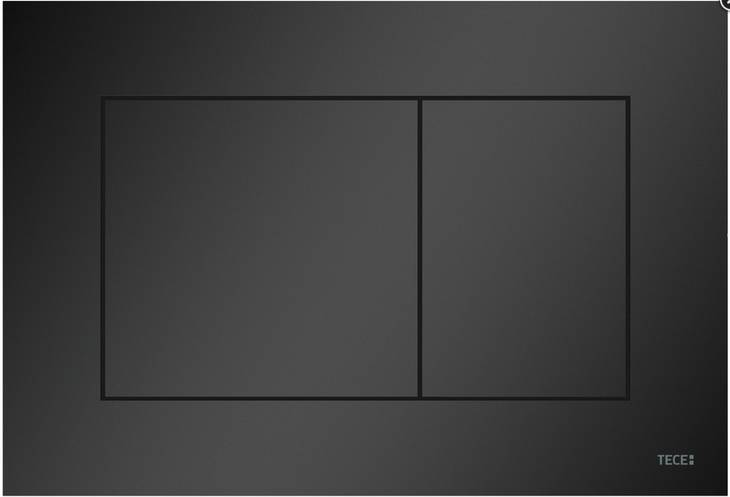 TECEnow WC-Betätigungsplatte für Zweimengentechnik schwarz matt