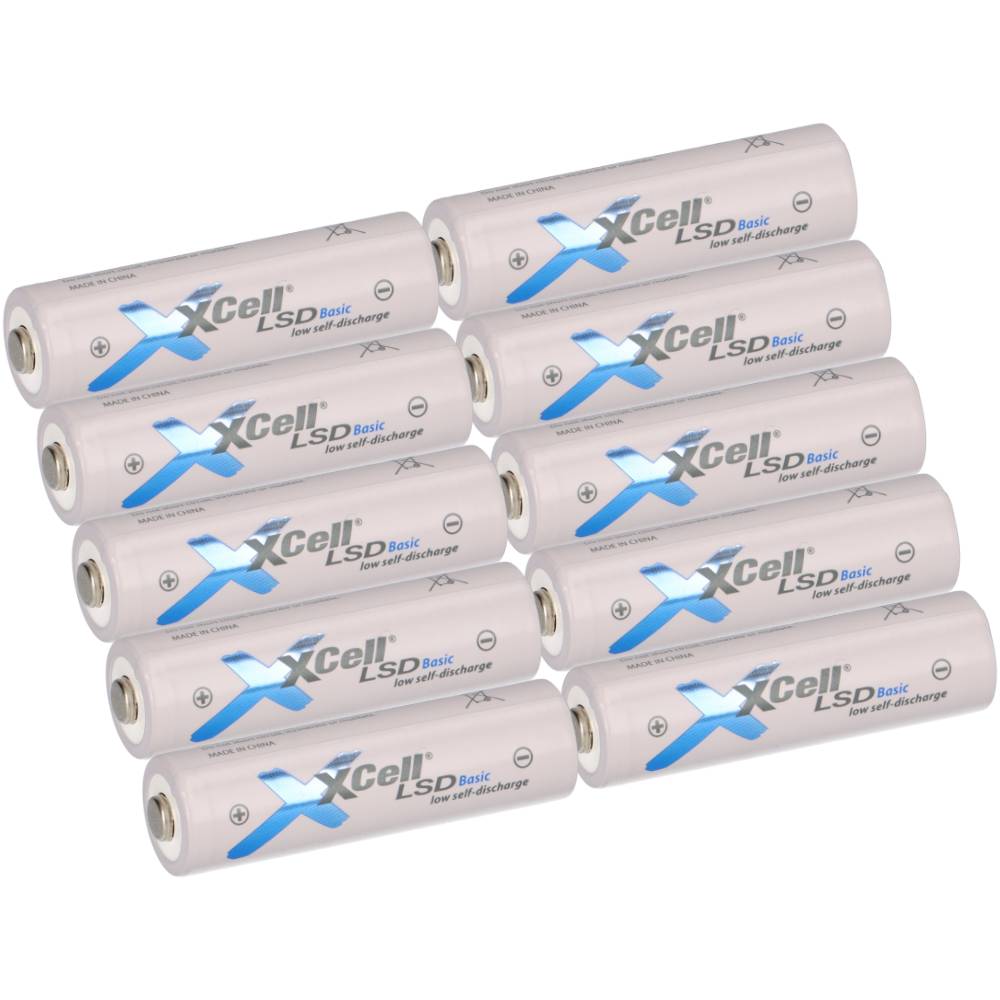 10x XCell Mignon AA Akku LSD Basic Ni-MH 1,2V 2100mAh