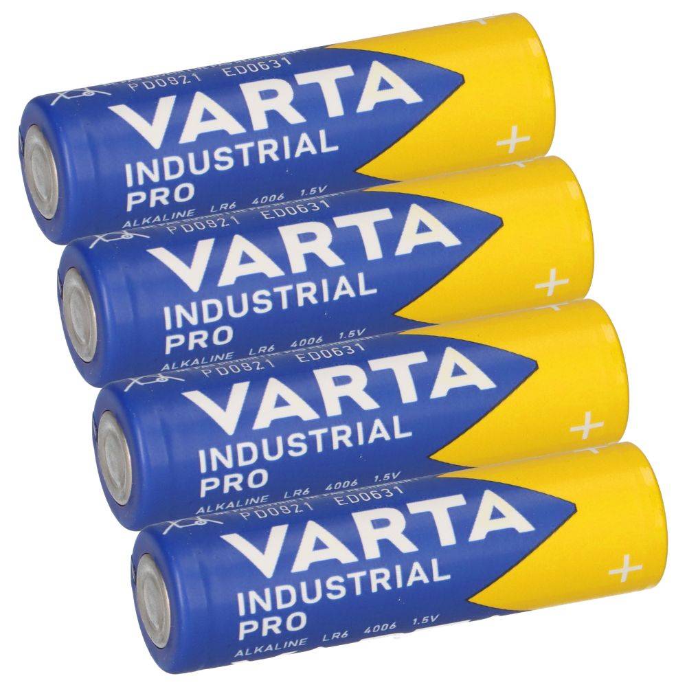 4x VARTA Industrial Pro AA LR6 1,5V Alkaline – Mignon 4006