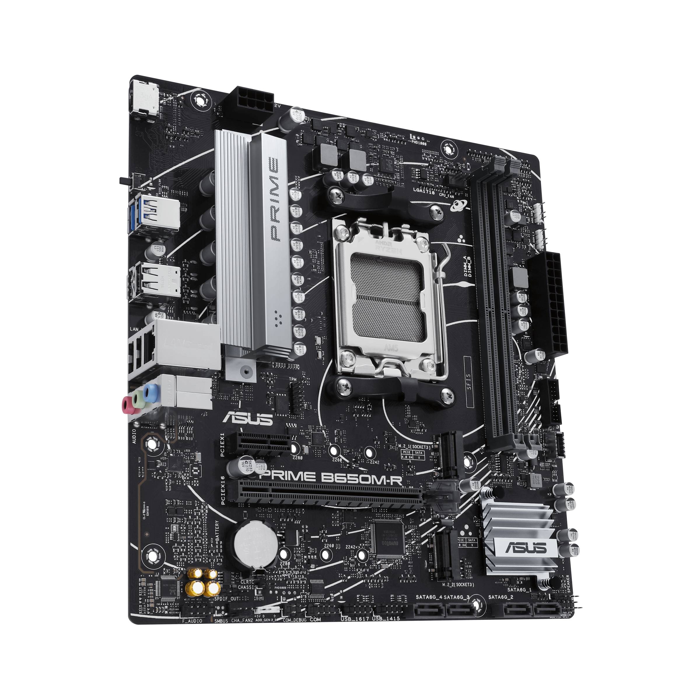 ASUS PRIME B650M-R - Motherboard - micro ATX - Socket AM5 - AMD B650 Chipsatz - USB 3.2 Gen 1, USB-C 3.2 Gen 1 - 2.5 Gigabit LAN - Onboard-Grafik