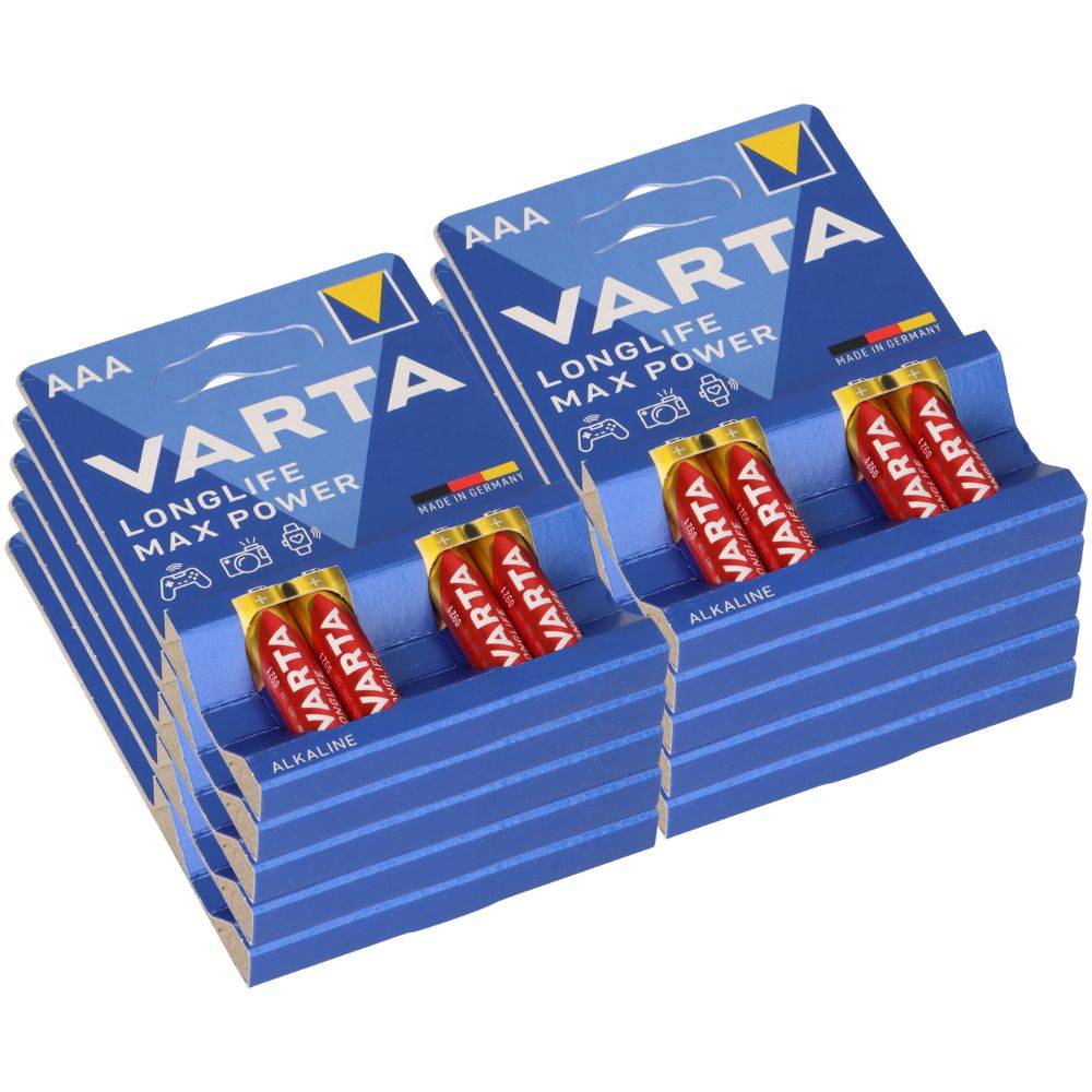 40x Varta 4703 Longlife Max Power Micro Batterie AAA (10x 4er Blister)