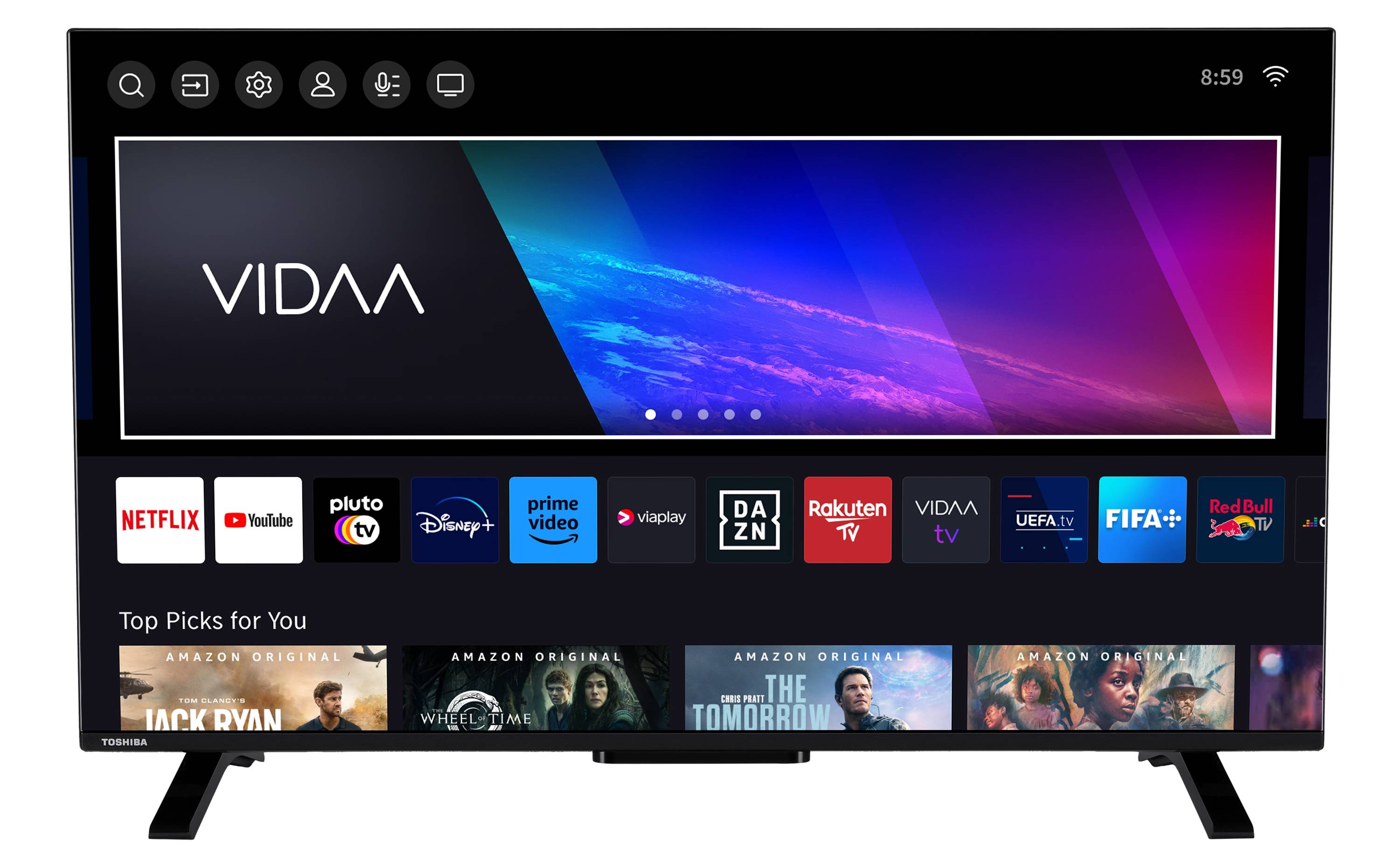 Toshiba 43UV2363DG Fernseher 43 Zoll Smart TV - VIDAA TV 4K UHD LED TV, HDR, Triple-Tuner (2026)