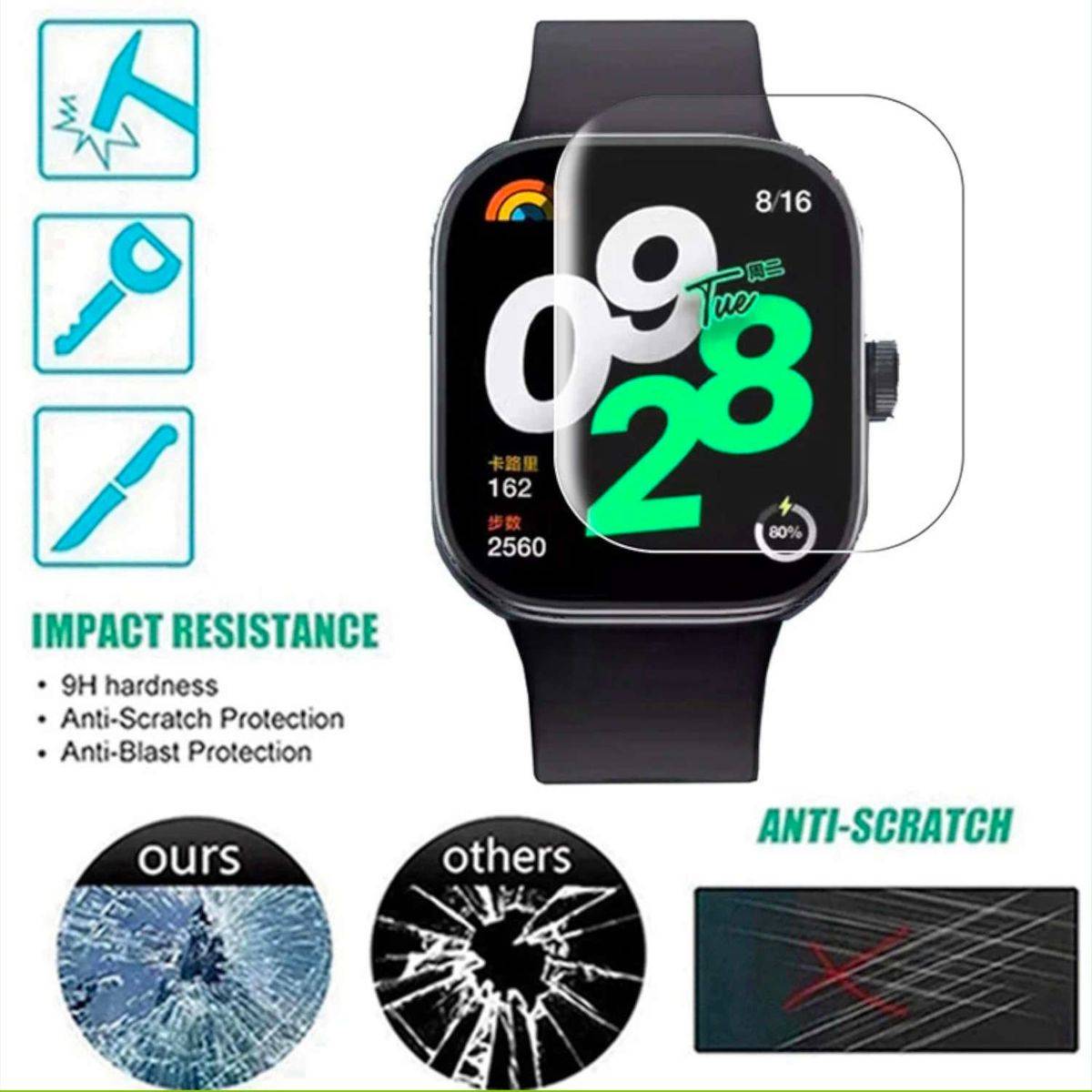 Für Xiaomi Redmi Watch 4 2.5D 0,26mm H9 Hart Glas Schutz Transparent