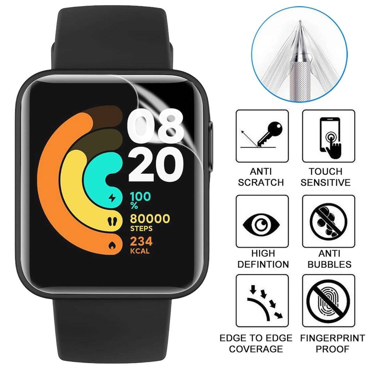 Für Xiaomi Redmi Watch 4 Hydrogel Film Schutzfolie Transparent Schutz