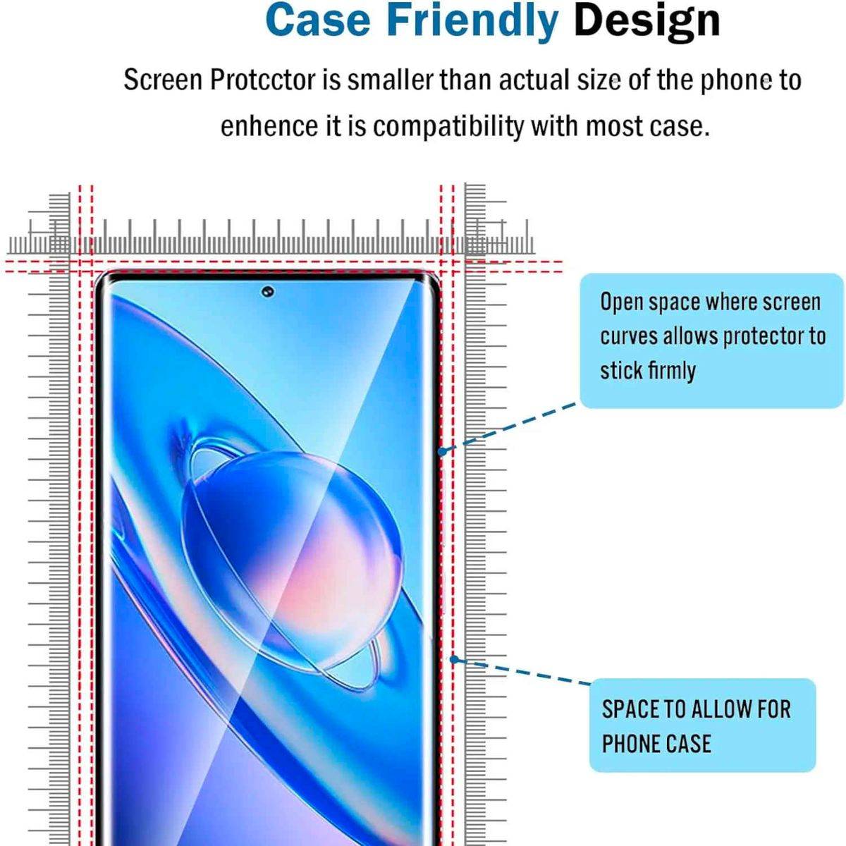 Für Blackview A200 Pro 3D Curved Premium 0,3 mm H9 Hart Glas Folie