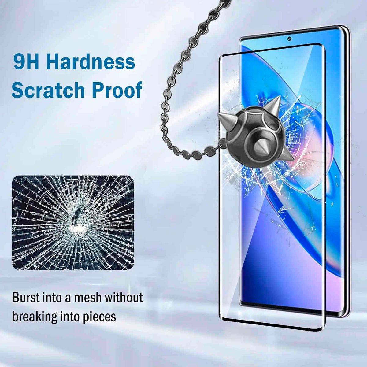 Für Blackview A200 Pro 3D Curved Premium 0,3 mm H9 Hart Glas Folie
