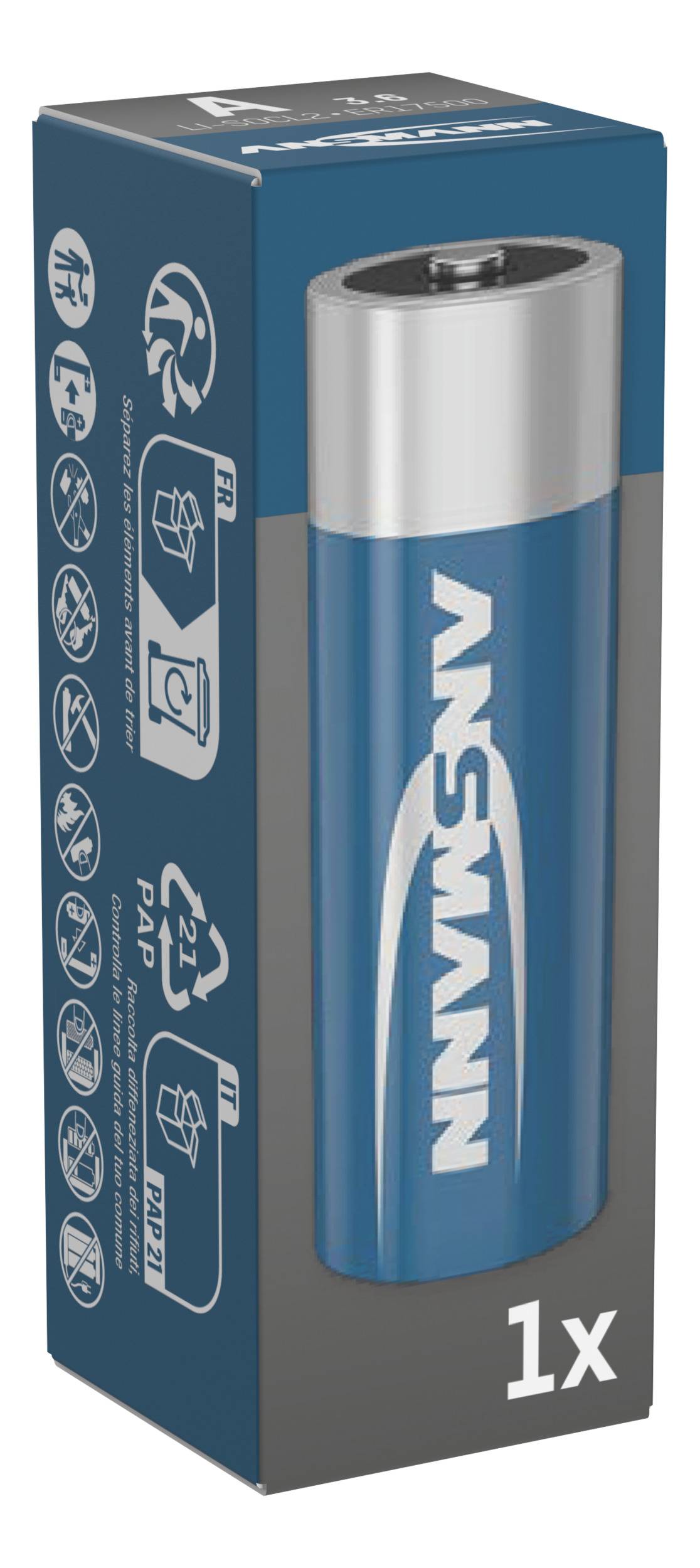 ANSMANN Lithium-Thionylchlorid Batterie ER17500 A 3,6 Volt 1522-0038