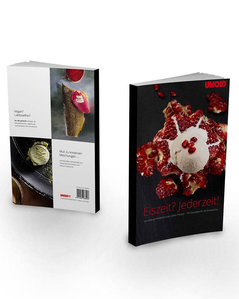 Unold Eismaschine Uno Inkl. Eisbuch mit Kompressor, Volumen für ca. 1,2 Liter Eiscreme