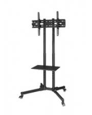 Hama TV-Staender mit Rollen Trolley bis 75 Zoll höhenverstellbar Schwarz
