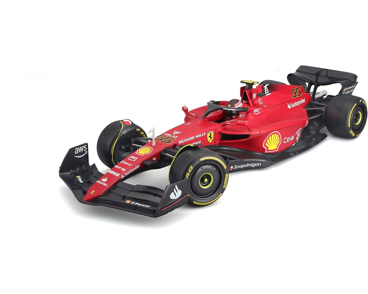Bburago 18-16812S - Modellauto - F1 Ferrari SF-23, 2023 Sainz (Maßstab 1:18) Formel 1 Auto
