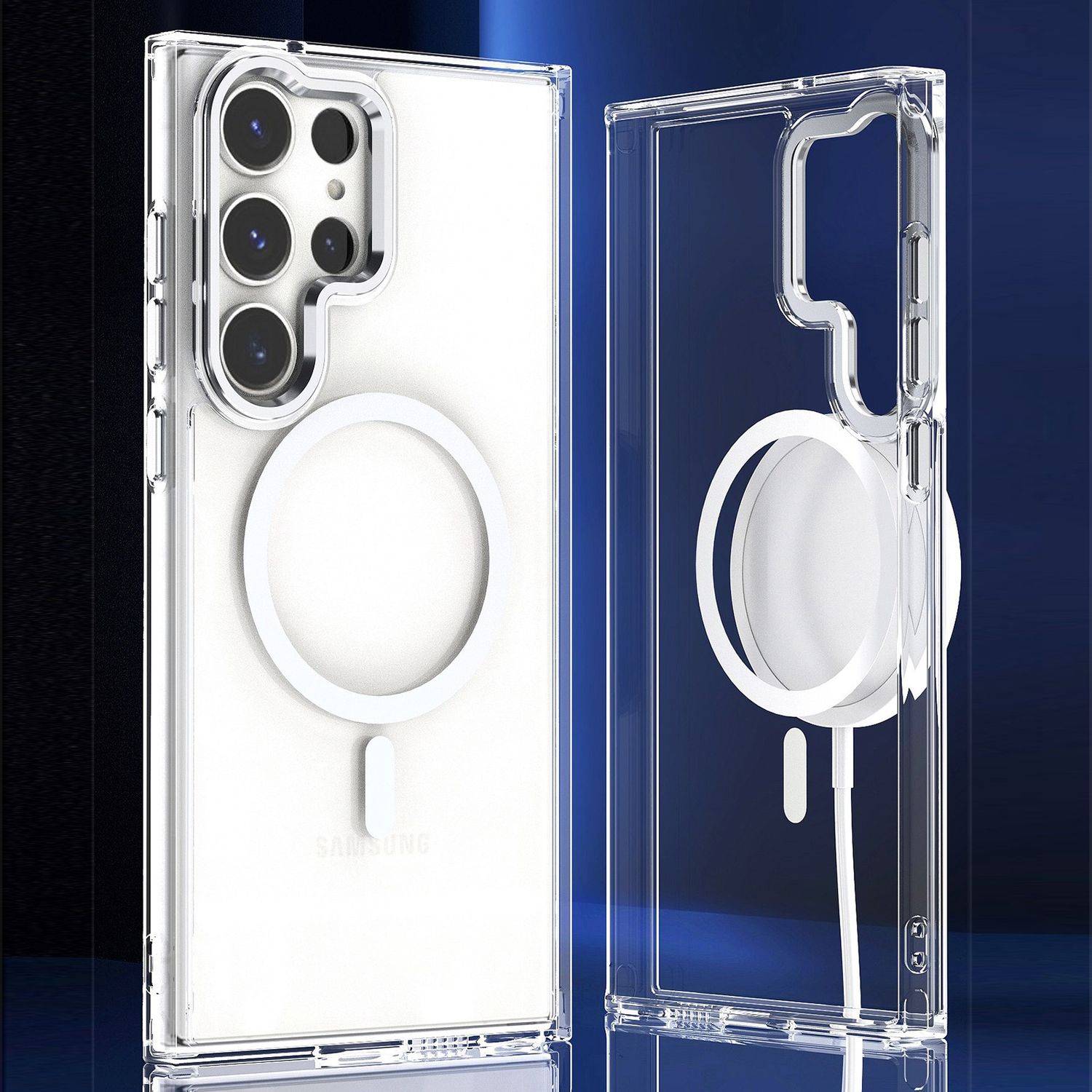 Für Samsung Galaxy S24 Ultra MagSafe Acryl TPU Silikon Transparent