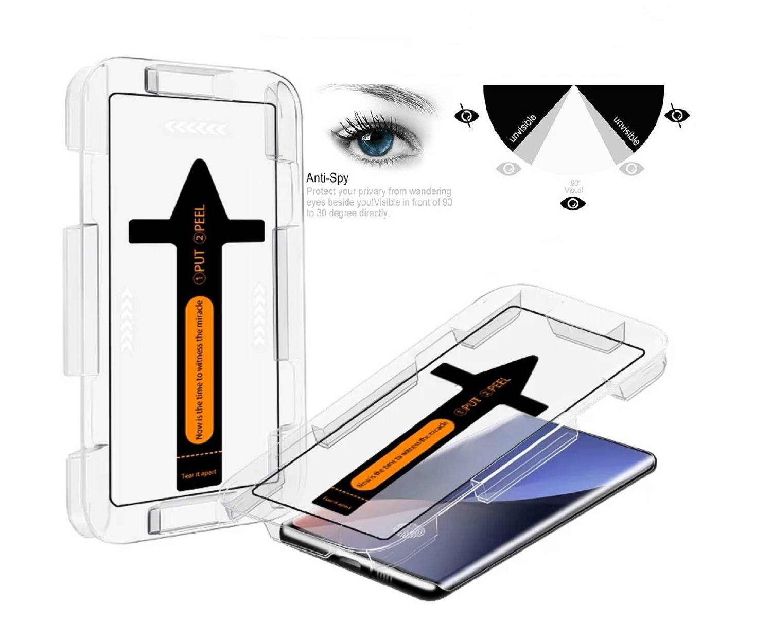 1x Anti-Spion 9H Panzerglas für Samsung Galaxy S21 Ultra FULL CURVED 3D KLAR PRIVACY ANTI-SPY Displayschutz Echtes Tempered Schutzglas Schutzfolie