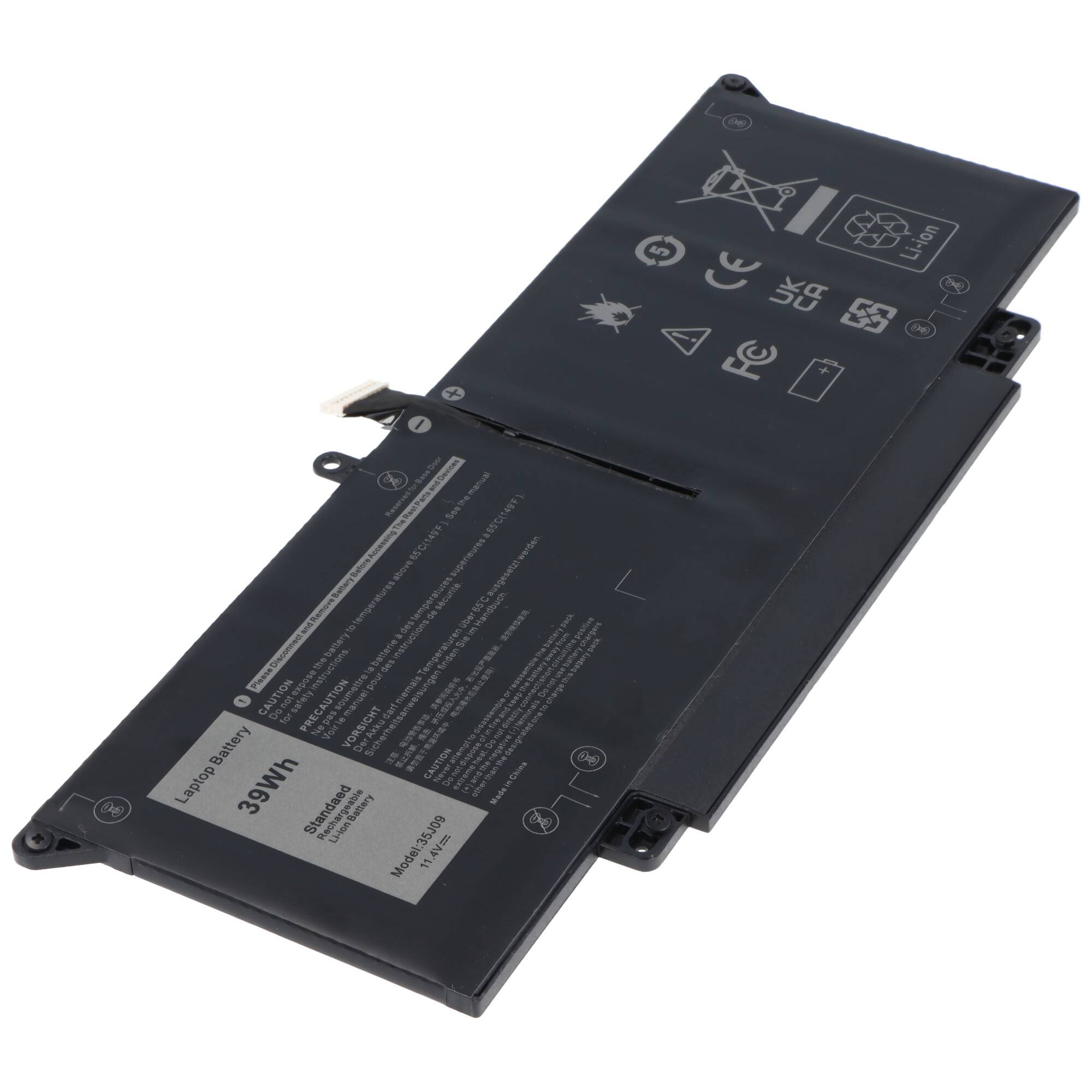 Akku passend für Dell Latitude 7310, 7410, Li-Polymer, 11,4V, 3420mAh, 39Wh