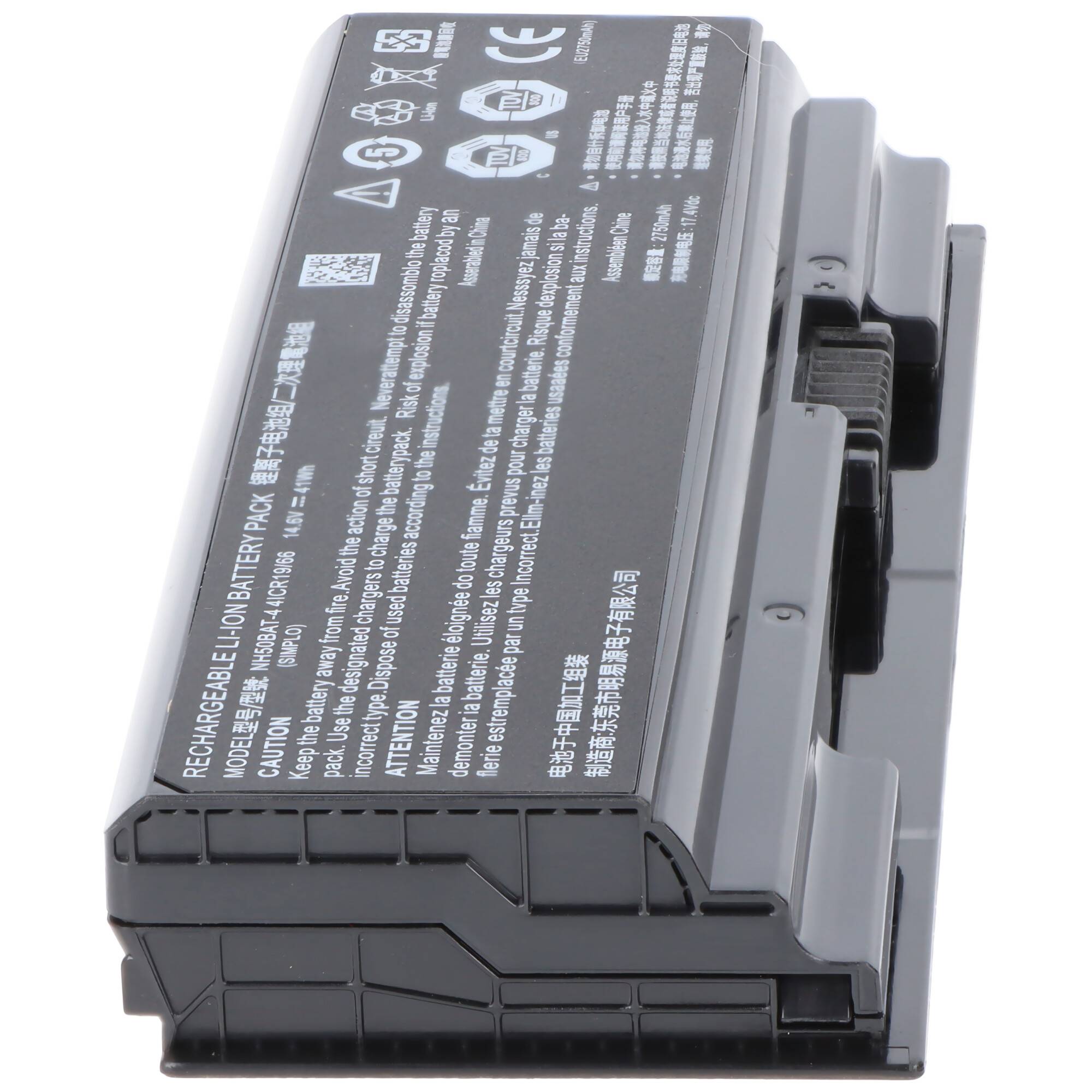 Akku passend für Clevo NH50ED, NH55EDQ, Li-ion, 14,6V, 2750mAh, 41Wh