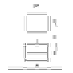 Salgar OPTIMUS Komplett-Set 800 Mattschwarz mit integrieten Waschbecken und Spiegel horizontal #1
