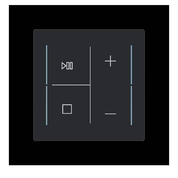 Busch-Jaeger Abdeckung als Taster LFMW/A.4.70.11-45m