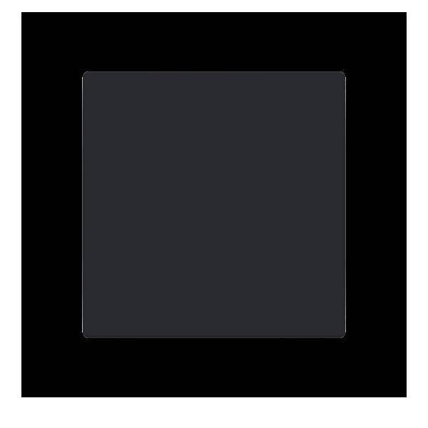 Ein einfaches schwarzes Quadrat auf weißem Hintergrund.