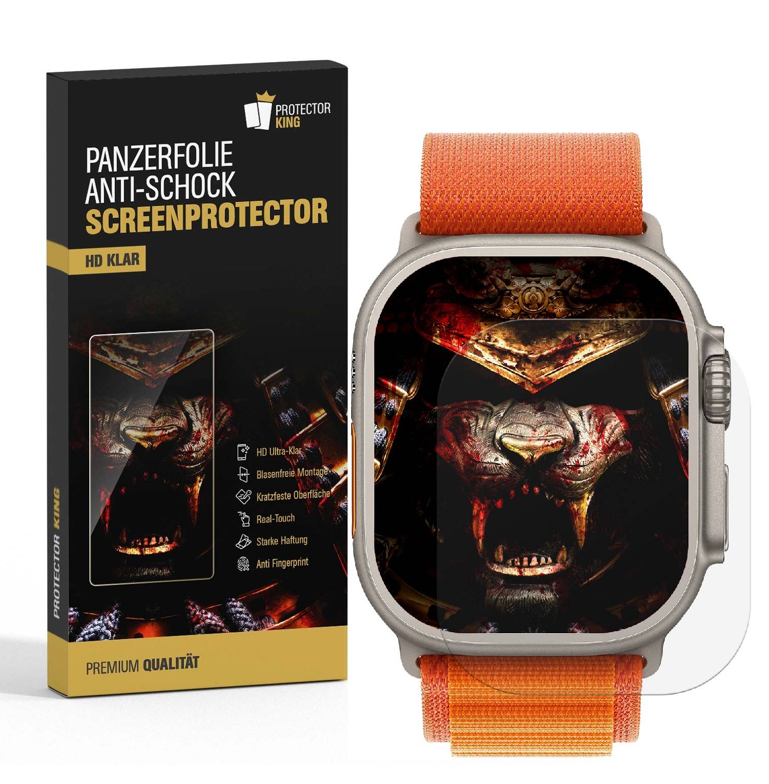 2x Flexibles Nano-Glass für Apple Watch Ultra 2 49mm 3D KLAR Displayschutz Schutzfolie Panzerglas Panzerglasfolie schutzglas