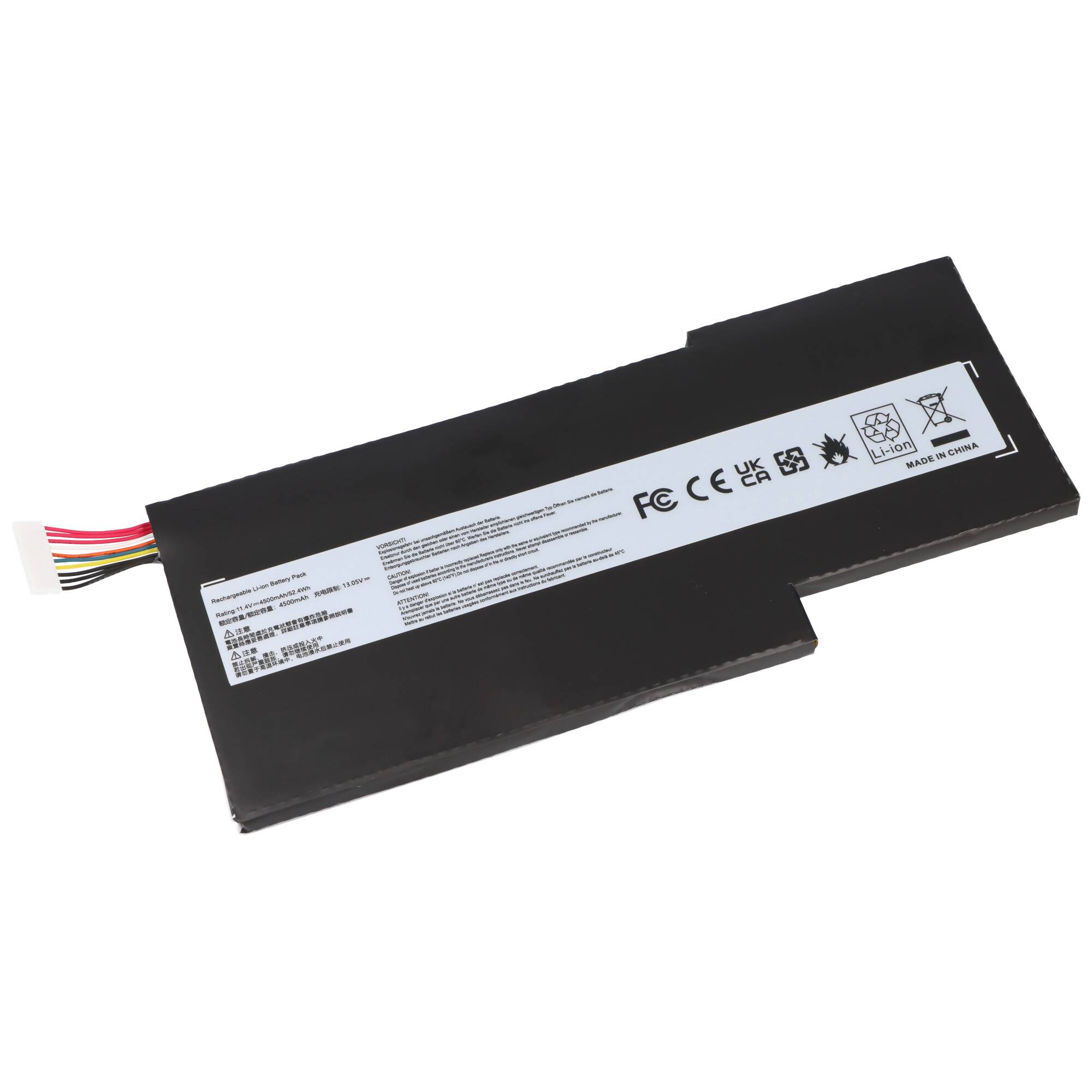 Akku passend für MSI GE66, GE66 Raider, Li-Polymer, 11,4V, 4600mAh, 52,4Wh