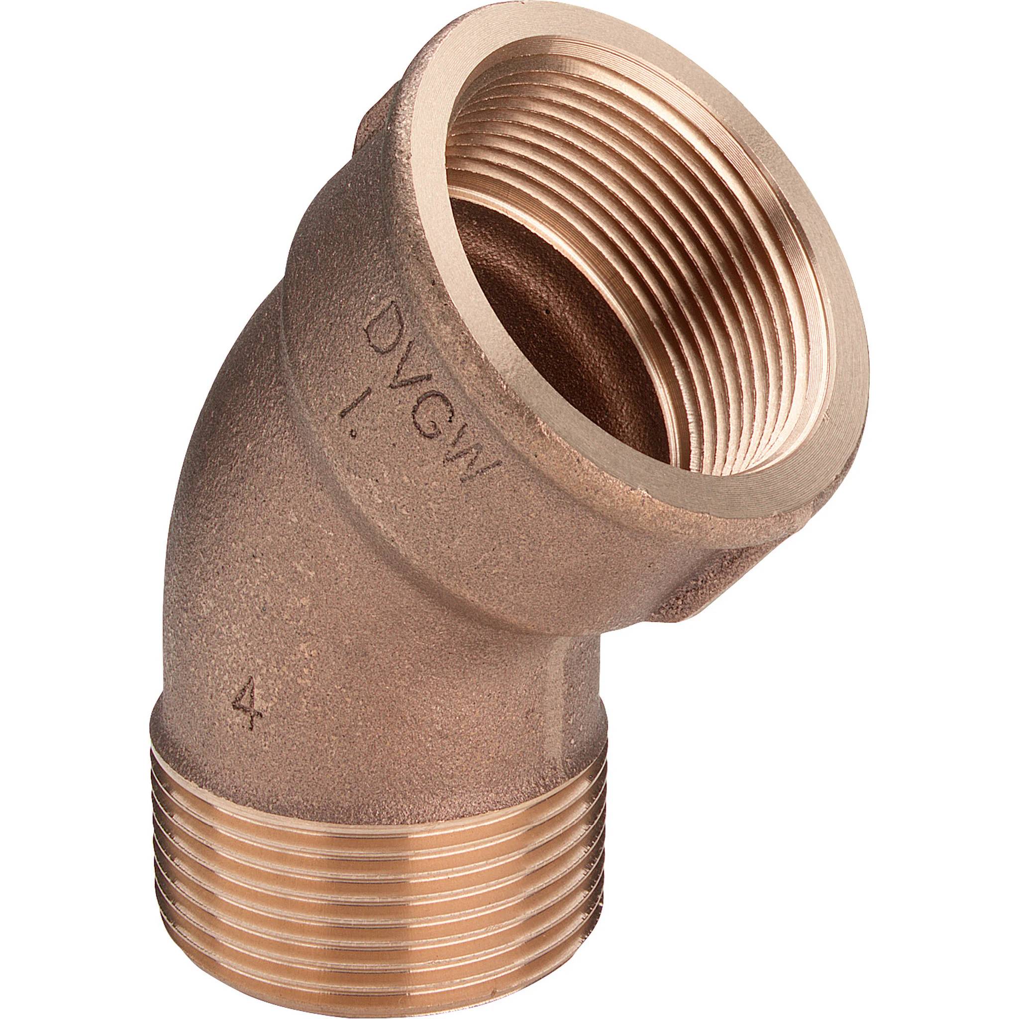 Viega Bogen 45 Grad 3121 in R1/2 x Rp1/2 Rotguss, 1 Stk.
