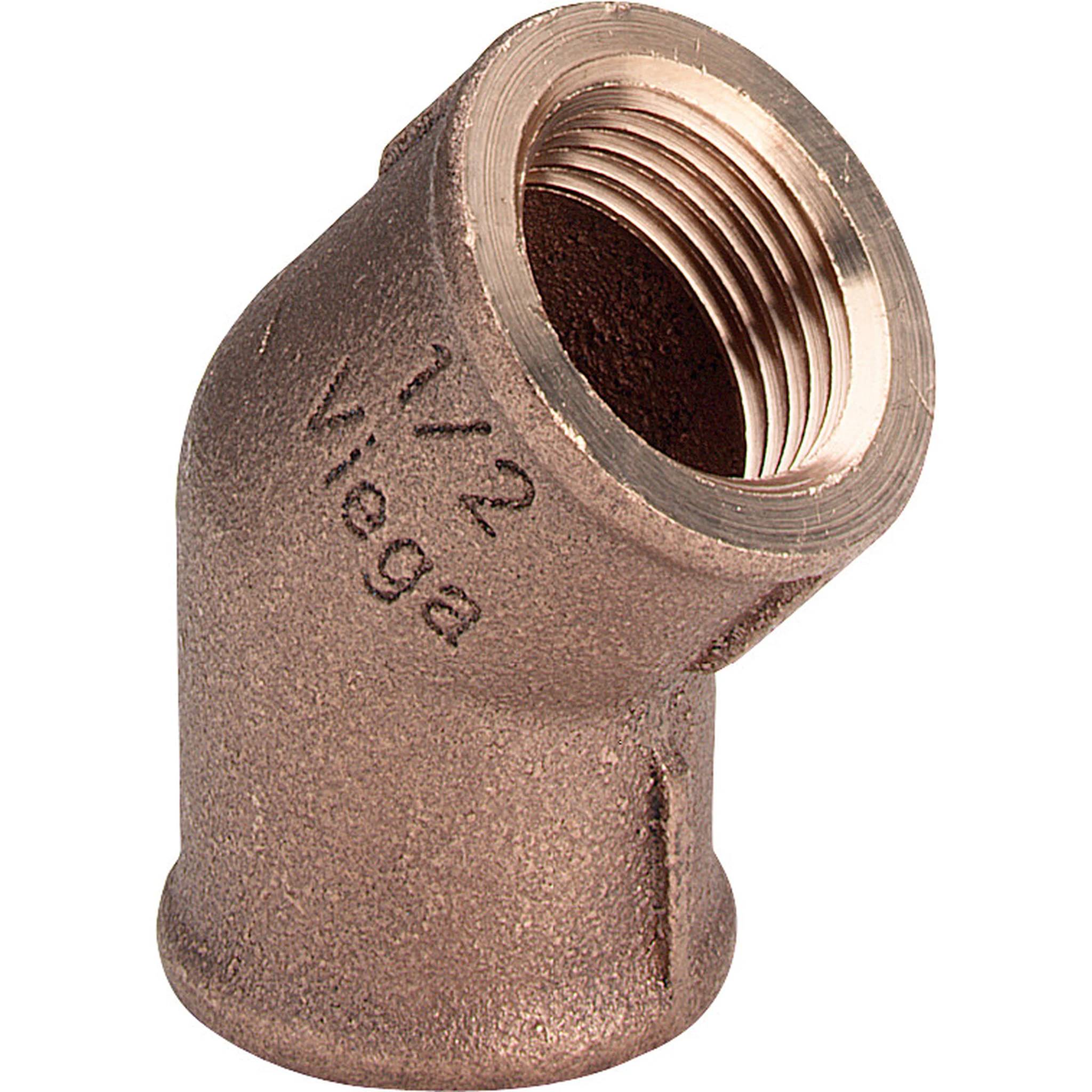 Bronze 45-Grad-Rohrbogen mit Gewinde, Viega-Fitting, Größe 1/2